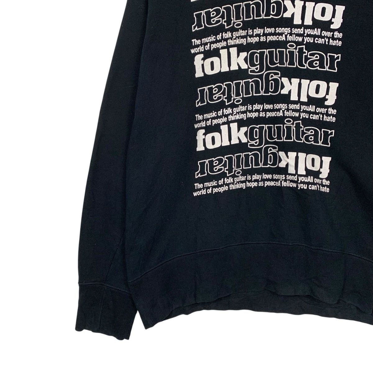Japanese Brand Folk Guitar Pullover Hoodie Size US L / EU 52-54 / 3 - 3 Thumbnail