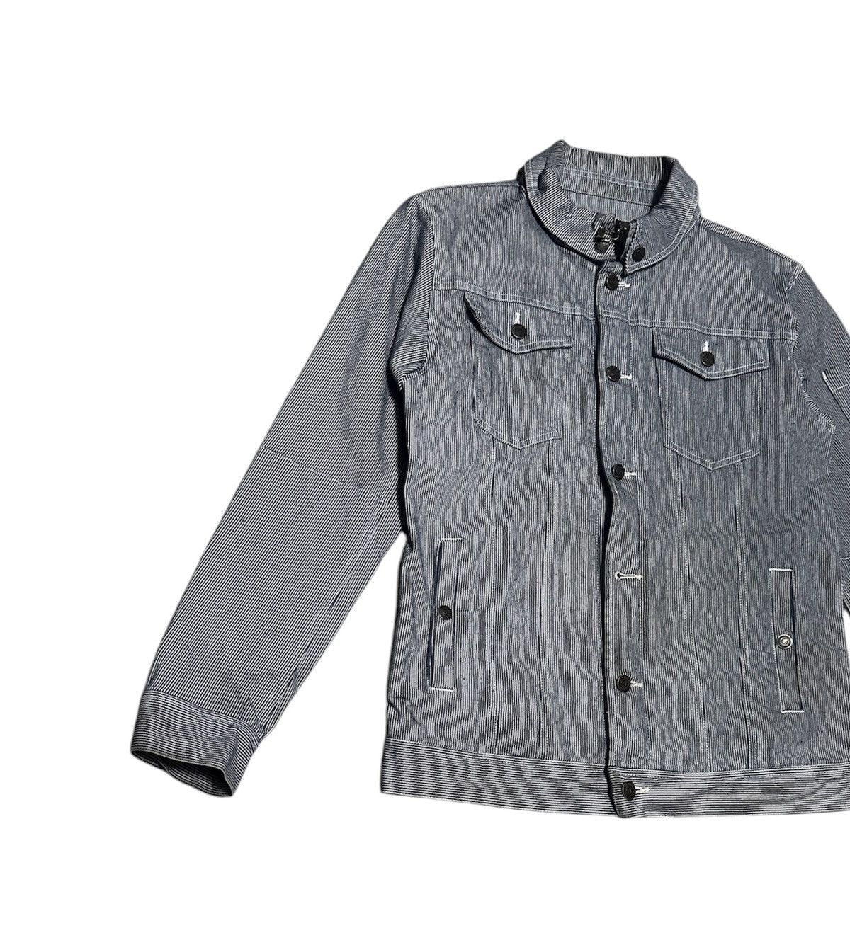 Japanese Brand Vintage Japanese Hickory Denim Jacket By Carabiner Tough Size US L / EU 52-54 / 3 - 2 Thumbnail
