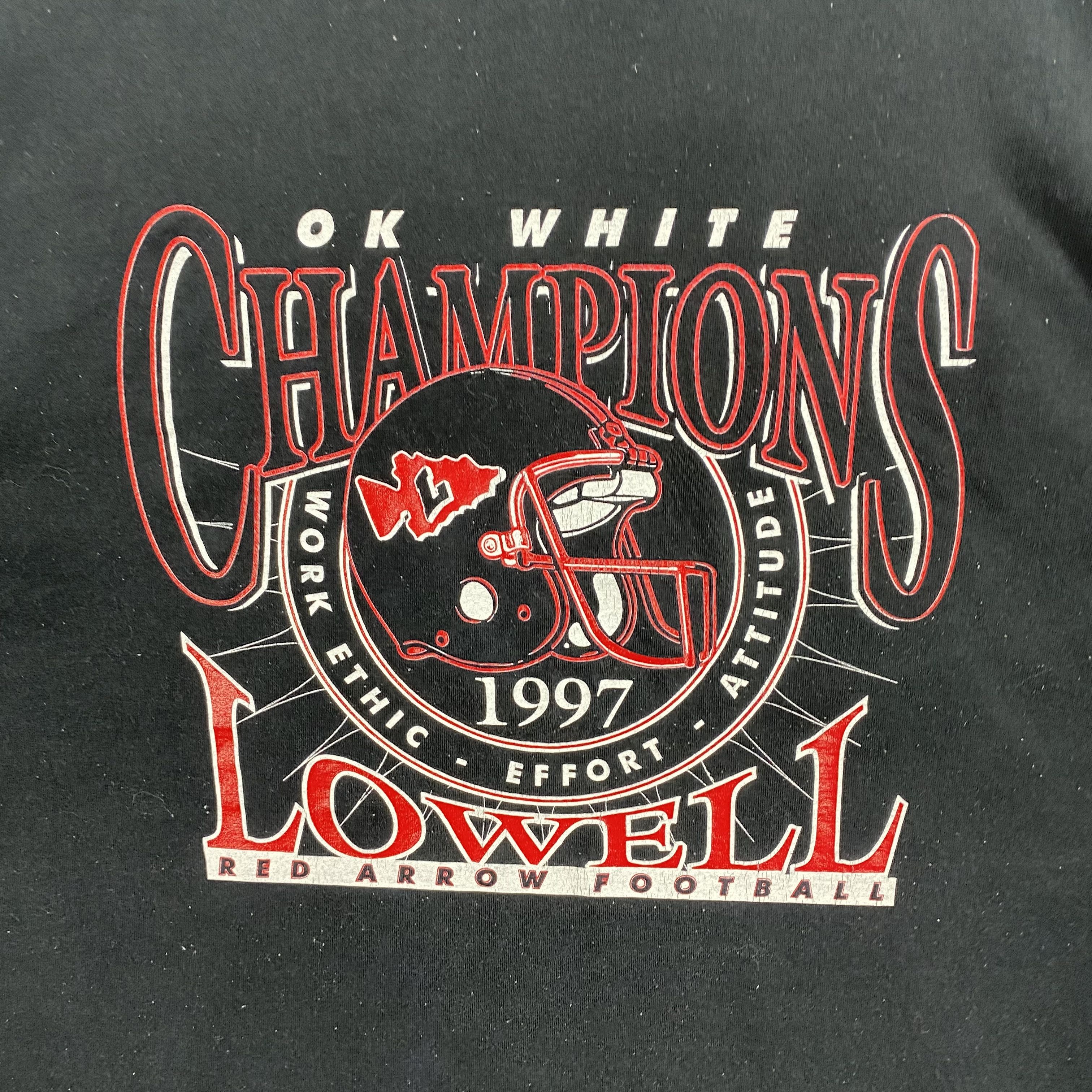 Vintage Vintage 90s Red Arrow Football T-Shirts OK White Champions Size US M / EU 48-50 / 2 - 2 Thumbnail
