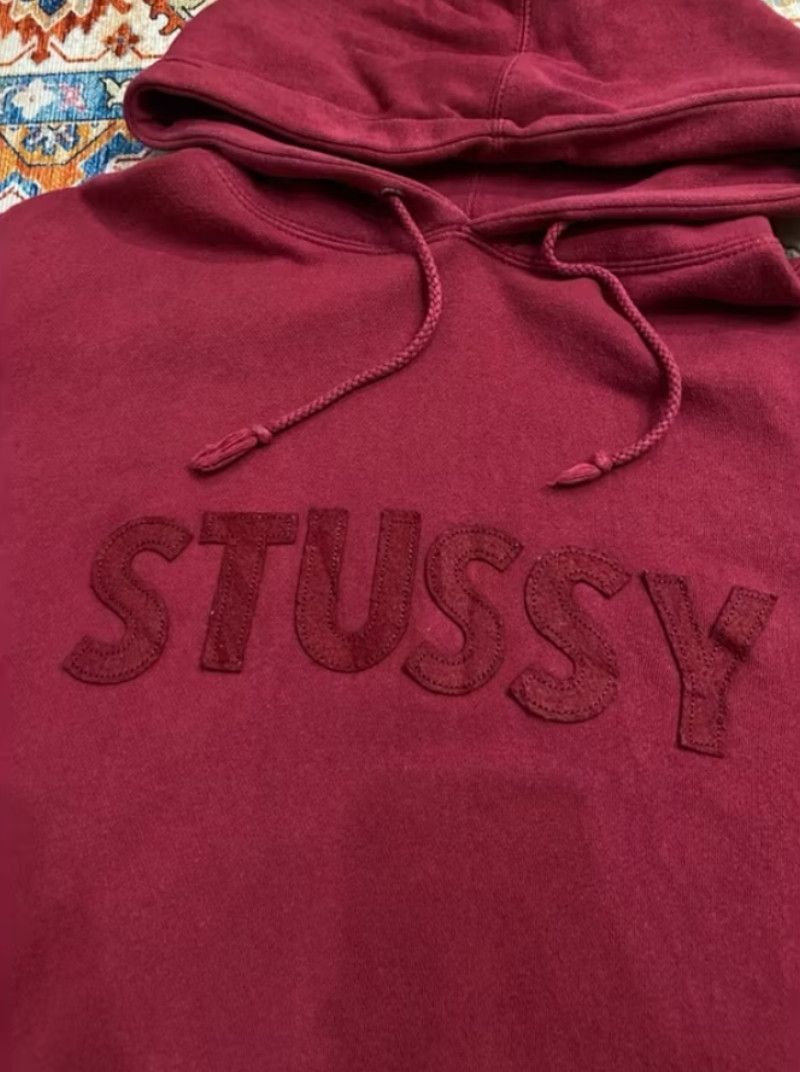 Stussy 2010's Stussy Center Spellout Patch Hoodie Size US XL / EU 56 / 4 - 1 Thumbnail