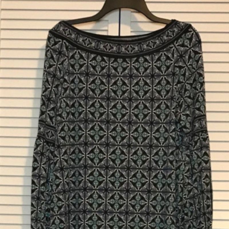 Other Charter Club Geometric Midi Shift Dress Black White M Size M / US 6-8 / IT 42-44 - 3 Thumbnail