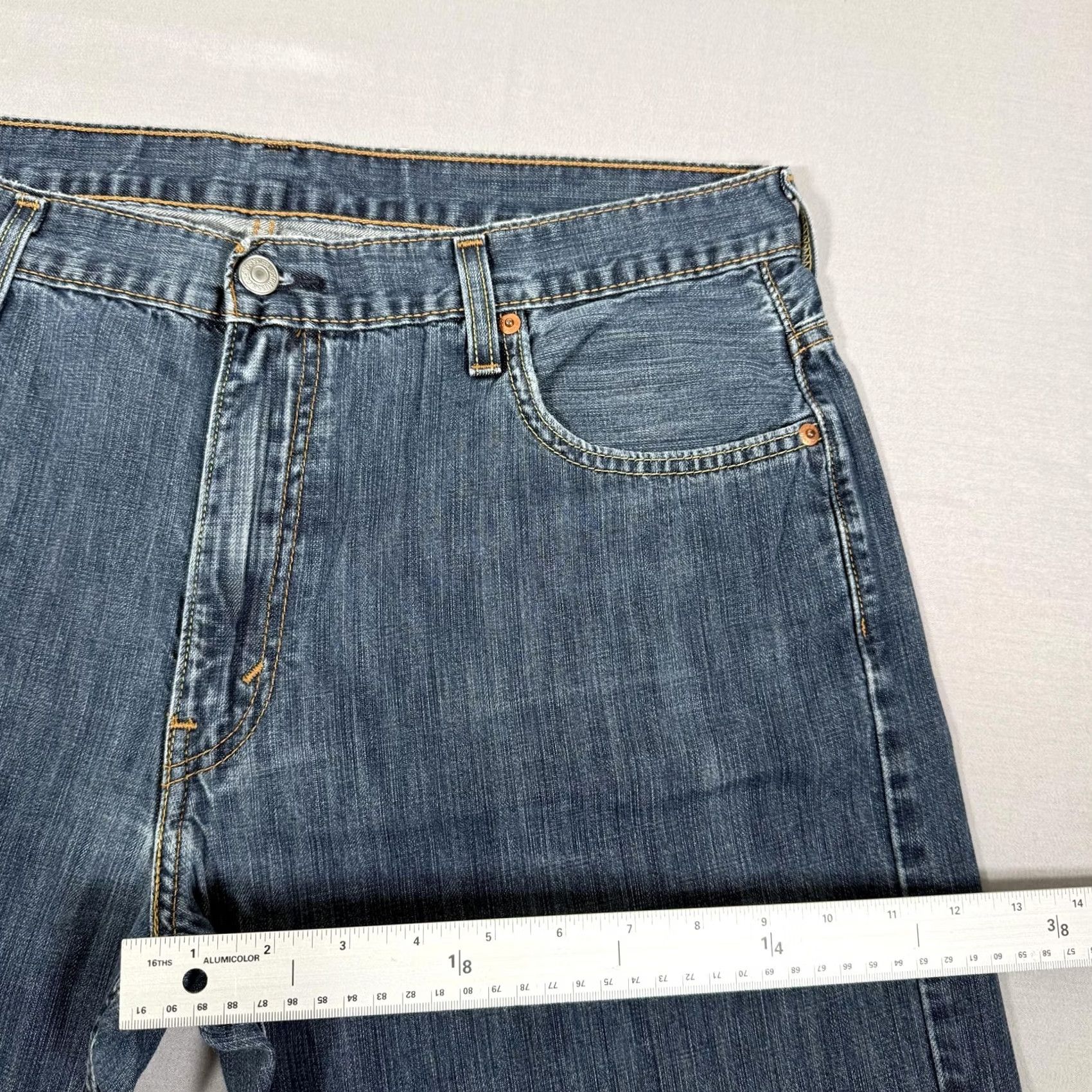 Levi's Levi's 569 Jeans Mens 36x32 Blue Loose Straight Baggy Denim Pants Western 90s Grunge Vintage No Size US 36 / EU 52 - 6 Thumbnail