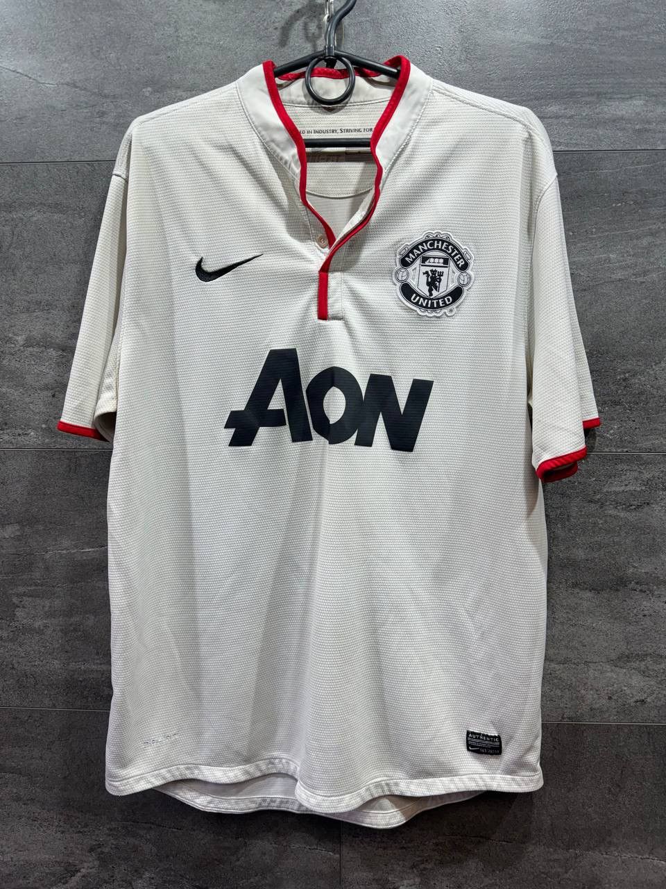 Nike MANCHESTER UNITED 2012 2014 AWAY FOOTBALL SHIRT JERSEY NIKE Size US L / EU 52-54 / 3 - 1 Thumbnail