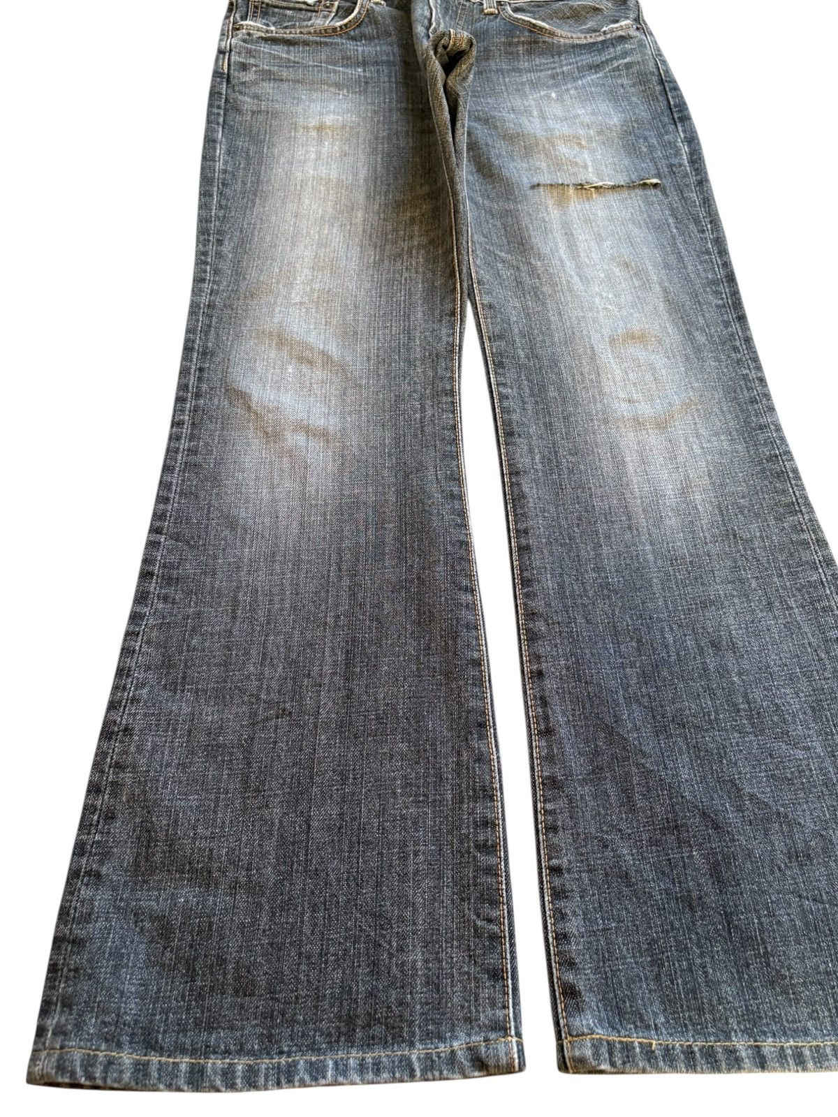 Edwin × Japanese Brand Exclusive Vintage Edwin Distressed Ripped Bootcut Flare Jean Size US 32 / EU 48 - 6 Thumbnail