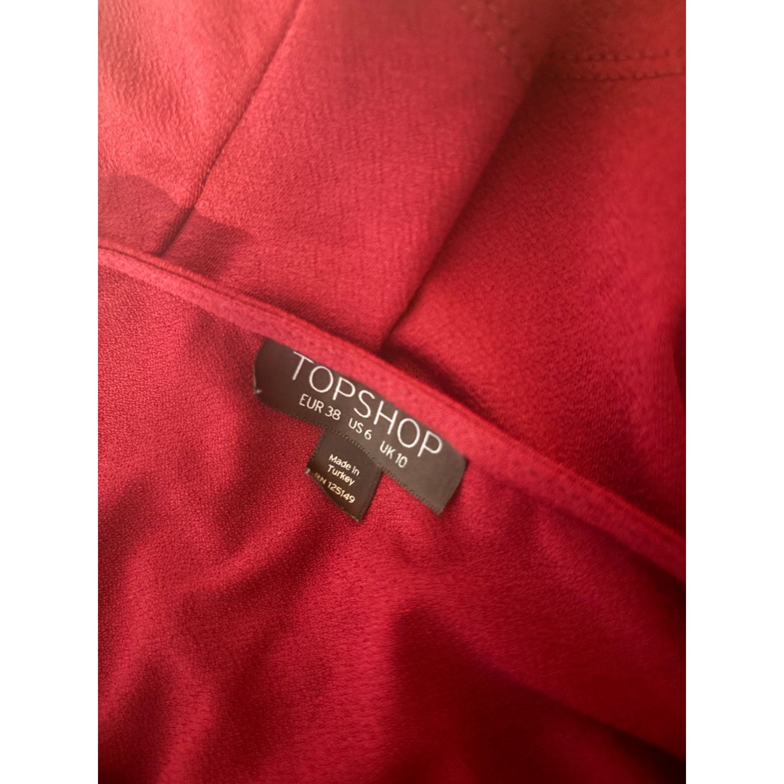 The Unbranded Brand Top Shop Size 6 Red Wine Blouse Size M / US 6-8 / IT 42-44 - 4 Thumbnail