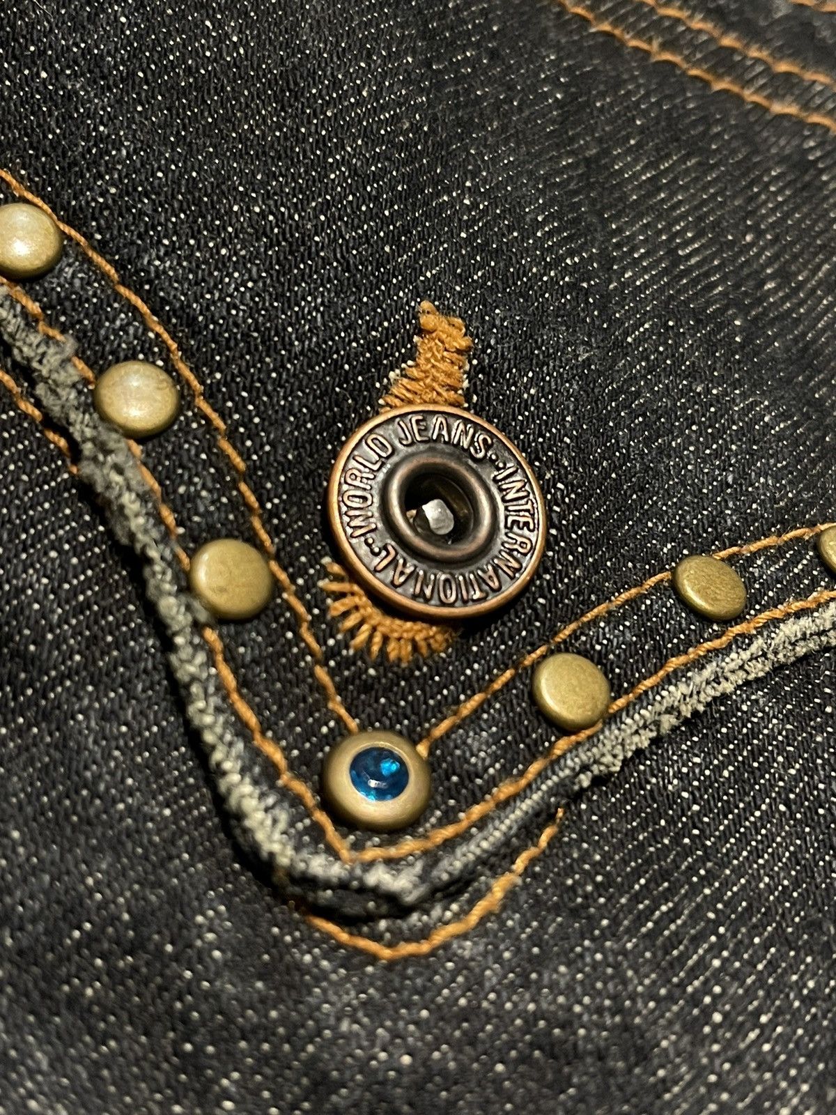 Japanese Brand × Vintage Vintage Nylaus Distressed Denim Lightning Flare Jeans Size US 30 / EU 46 - 8 Thumbnail