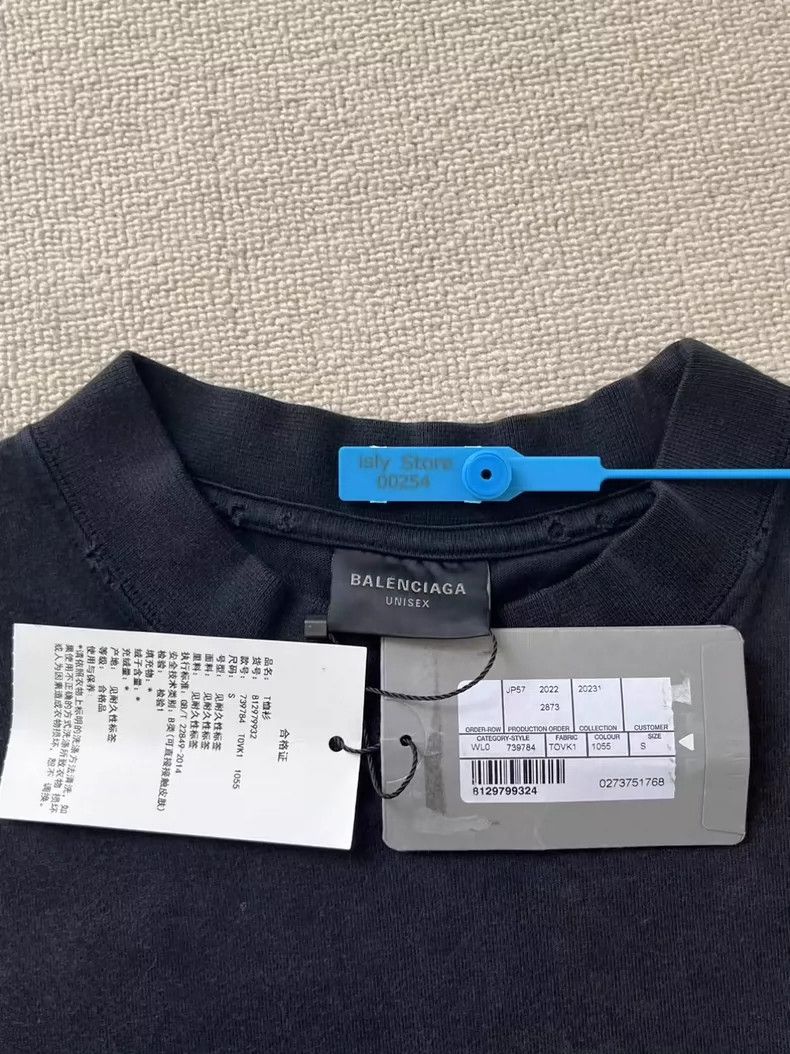 Balenciaga Balenciaga Logo monogrammed printed crew neck pullover sho Size US S / EU 44-46 / 1 - 4 Thumbnail