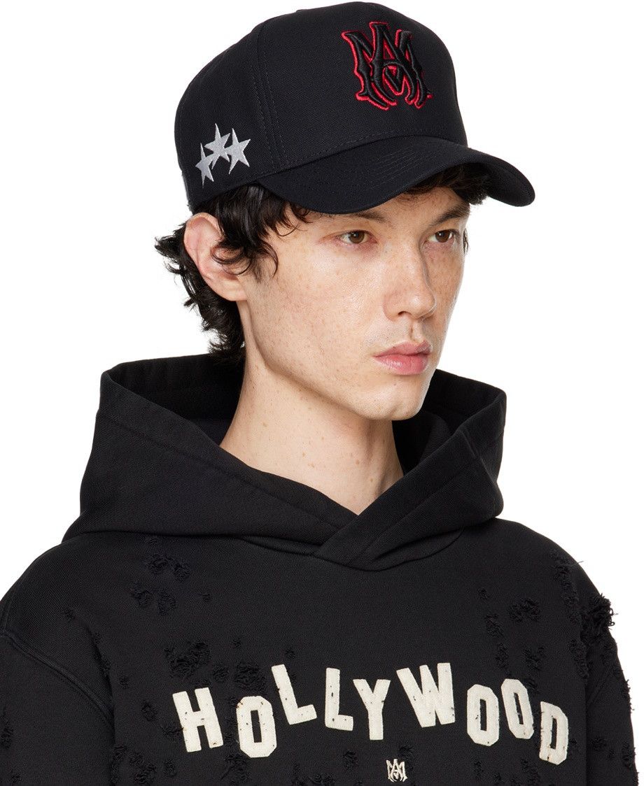 Amiri o1orln1025 Size: OS /'MA' Canvas Hat / Cap in Black Size ONE SIZE - 3 Thumbnail