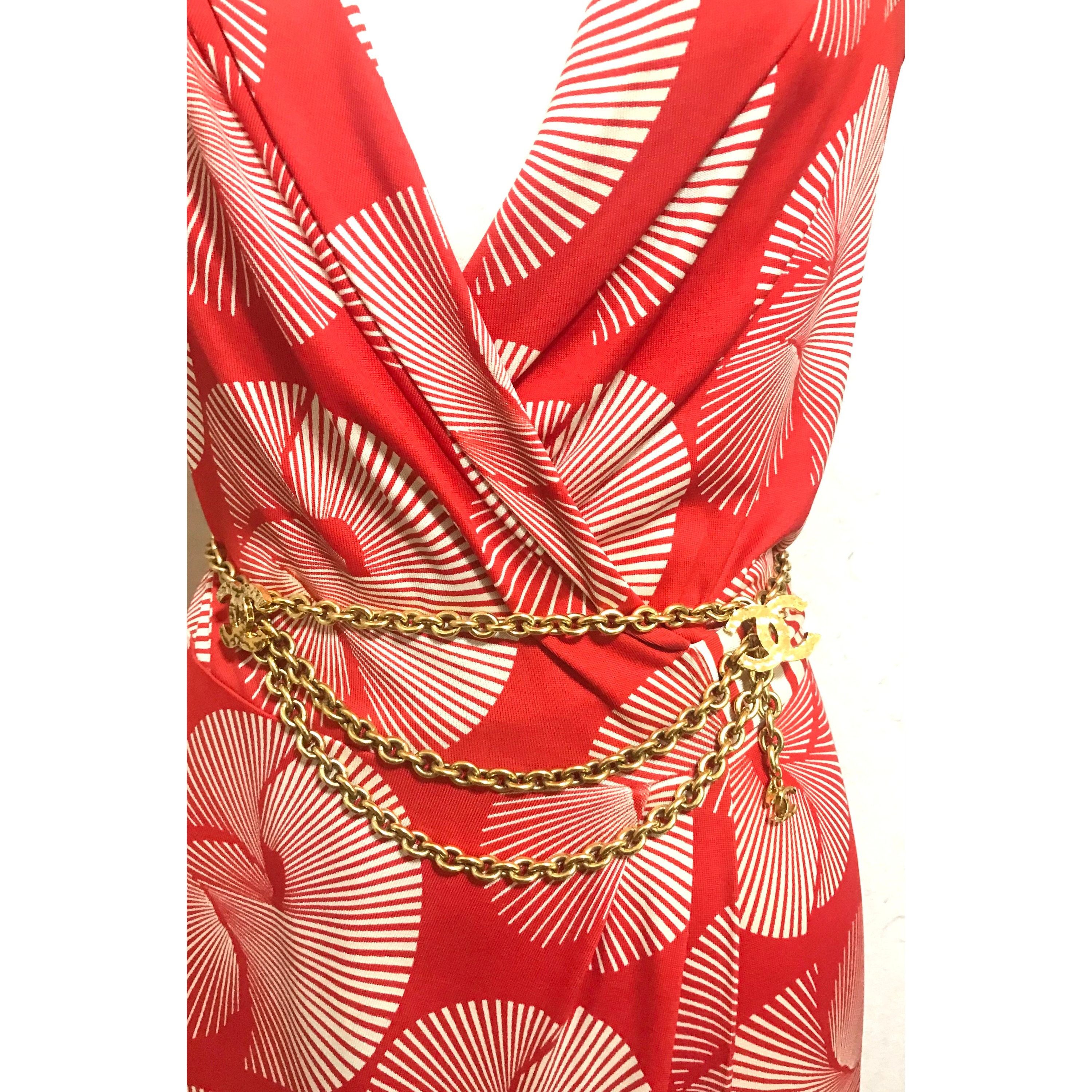 Chanel Vintage CHANEL gold chain belt with triple layer chains Size ONE SIZE - 8 Thumbnail