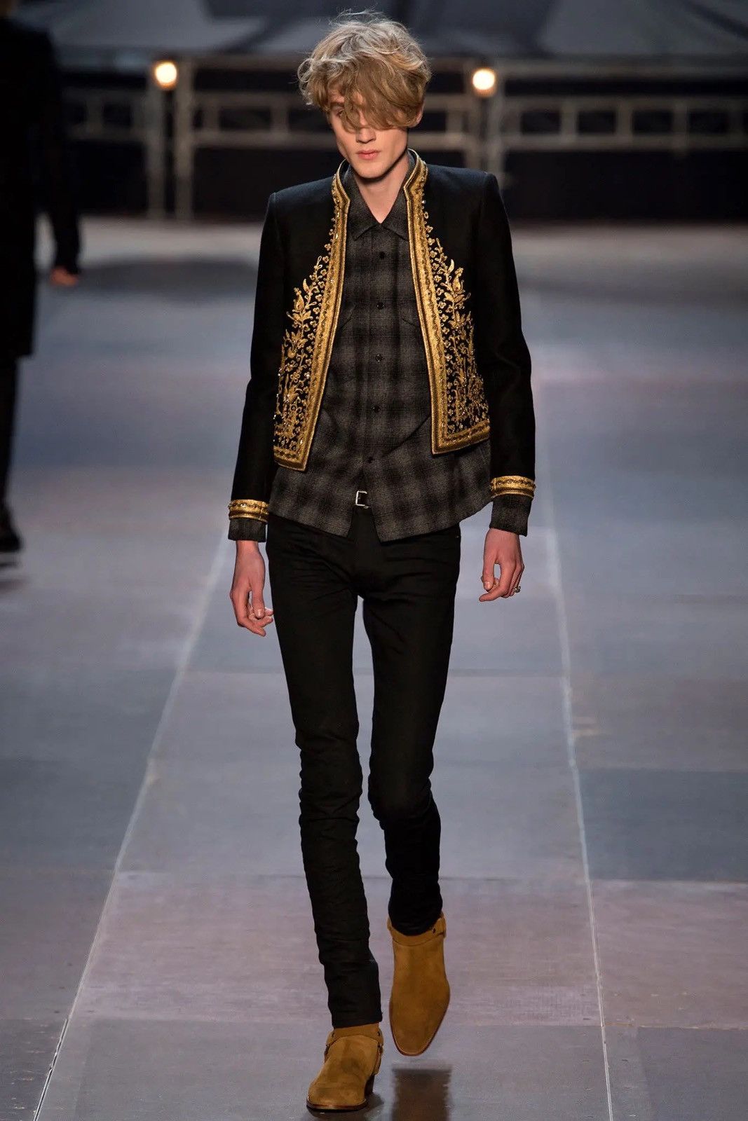 Hedi Slimane × Saint Laurent Paris Saint Laurent Wyatt Harness Boots in Ochre Size US 8.5 / EU 41-42 - 20 Thumbnail