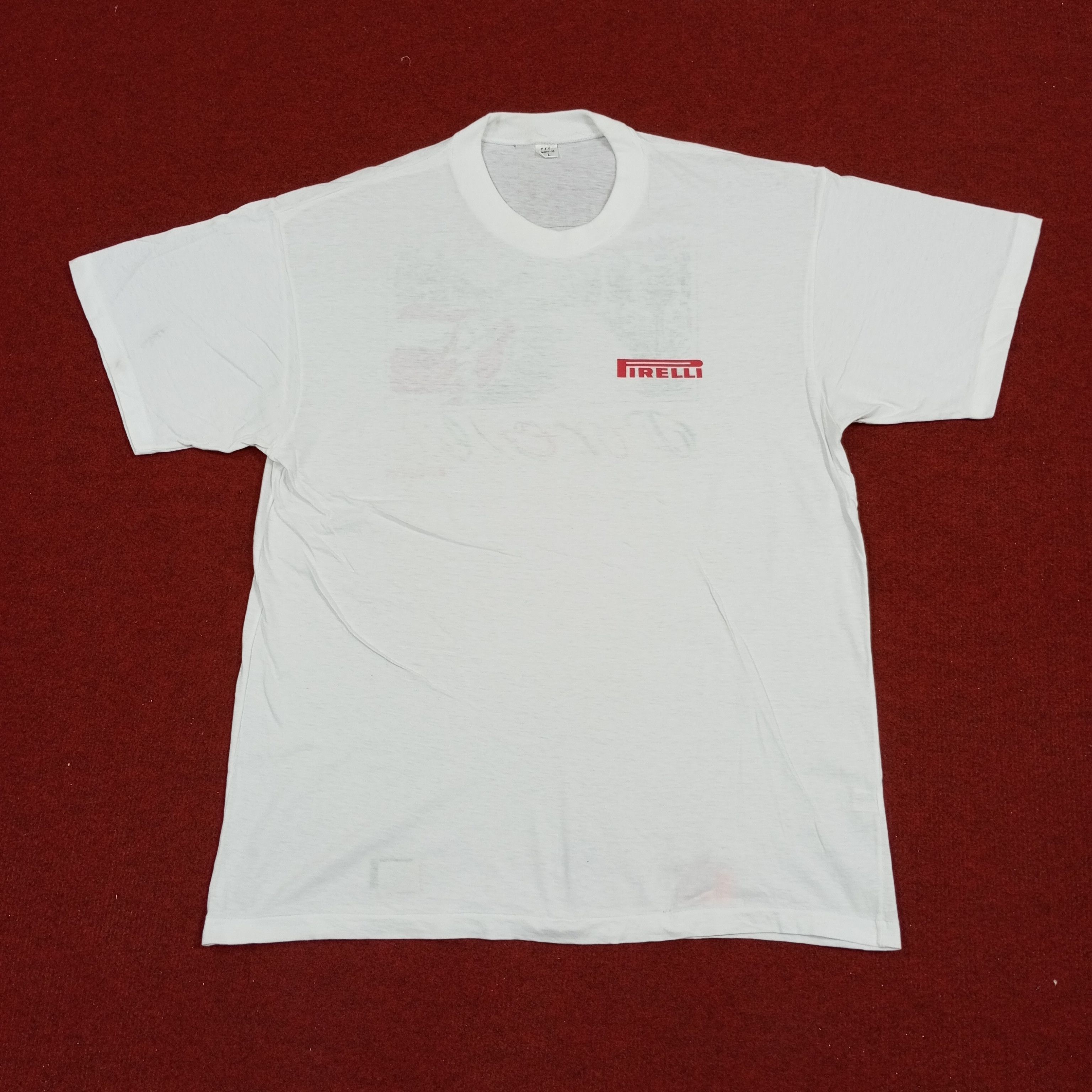 Pirelli × Vintage Pirelli Backprint Design Art Style Tshirt Size US M / EU 48-50 / 2 - 3 Thumbnail