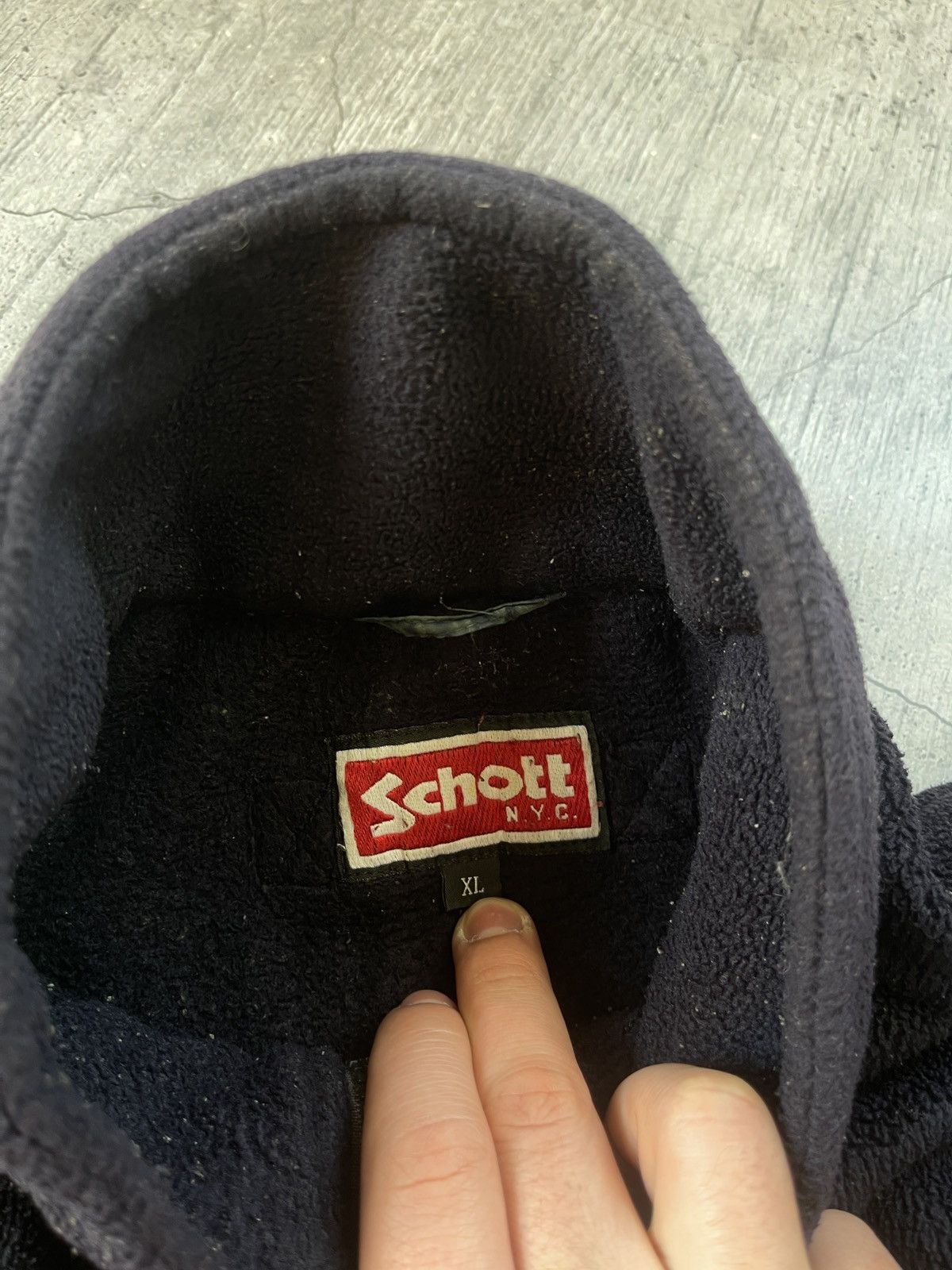 Schott × Vintage Schott Fleece Sherpa Bomber Active Jacket Size US XL / EU 56 / 4 - 8 Thumbnail