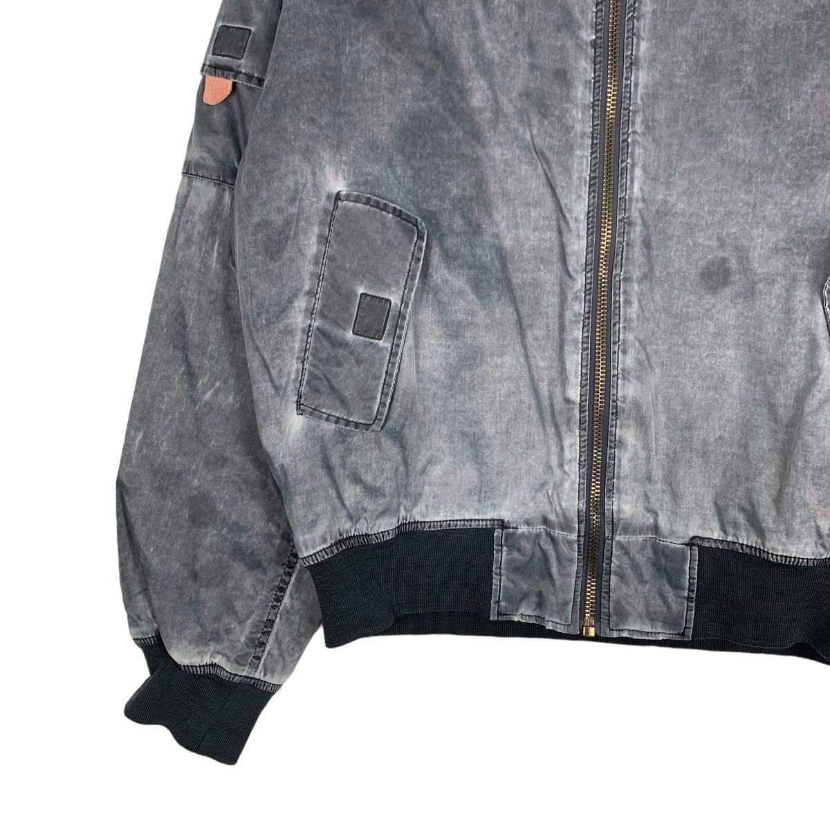 Vintage Be-J Snow Washed Fur Neck MA1 Flight Jacket #1057-C48 Size US L / EU 52-54 / 3 - 3 Thumbnail