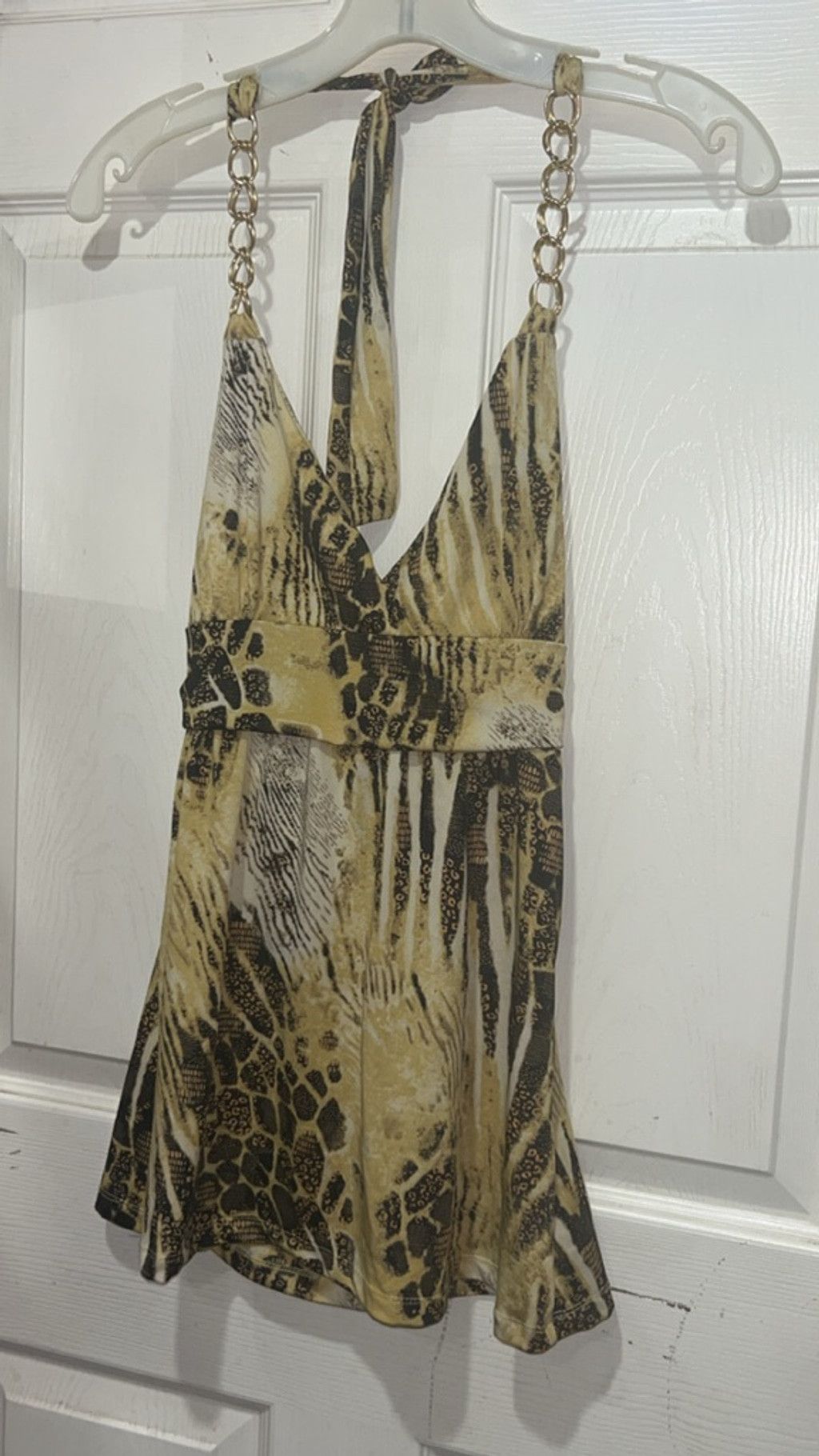 Mystery Ranch Women's Mystery Tank Top M Beige Brown Animal Print Size M / US 6-8 / IT 42-44 - 2 Thumbnail