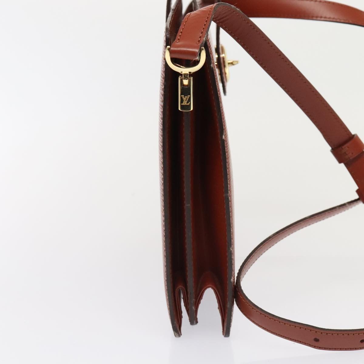Louis Vuitton LOUIS VUITTON Epi Capuchin Shoulder Bag Brown M52343 Size ONE SIZE - 5 Thumbnail