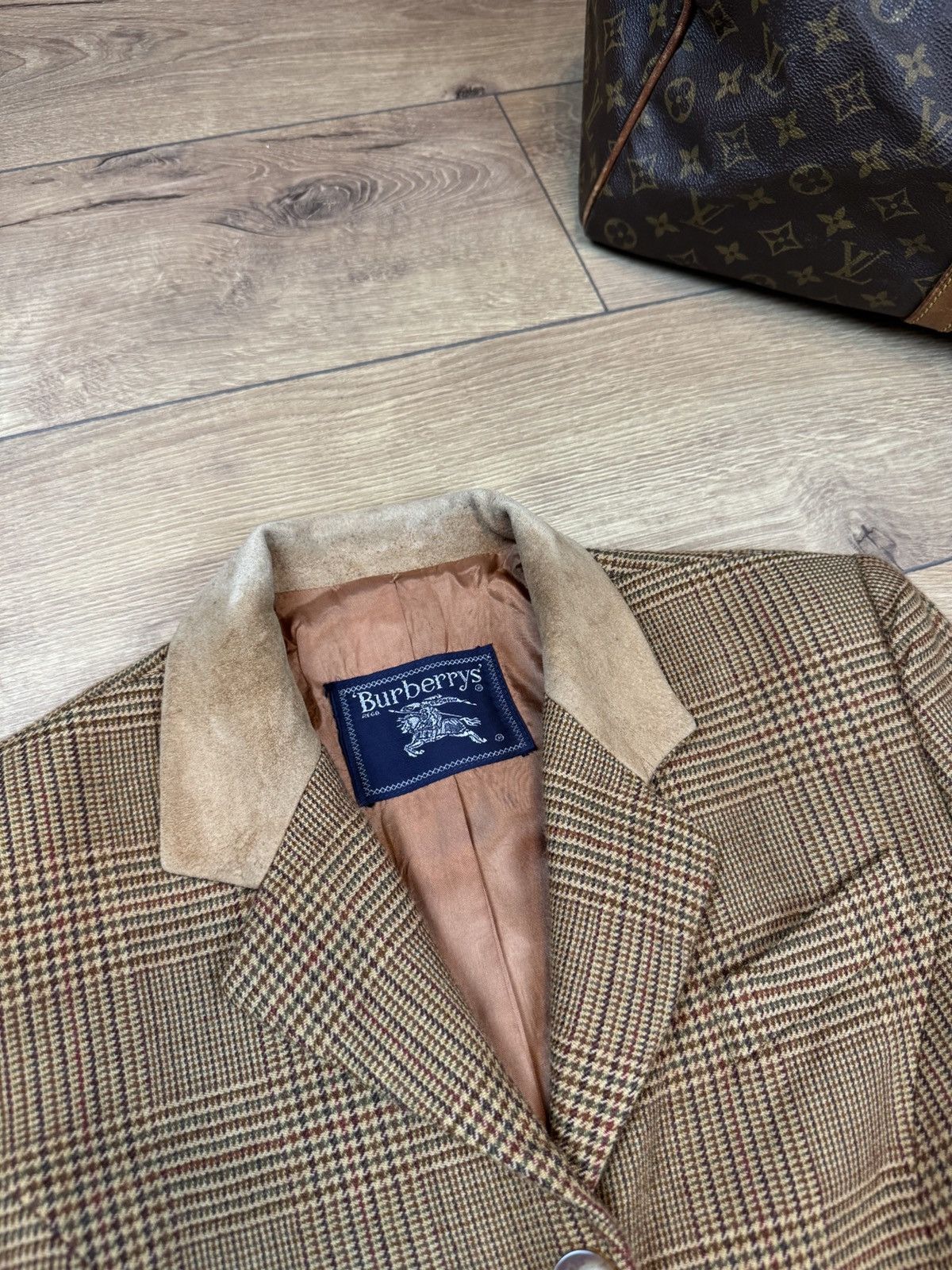Burberry Vintage wool blazer Burberry Tweed original luxury item Size 38S - 2 Thumbnail