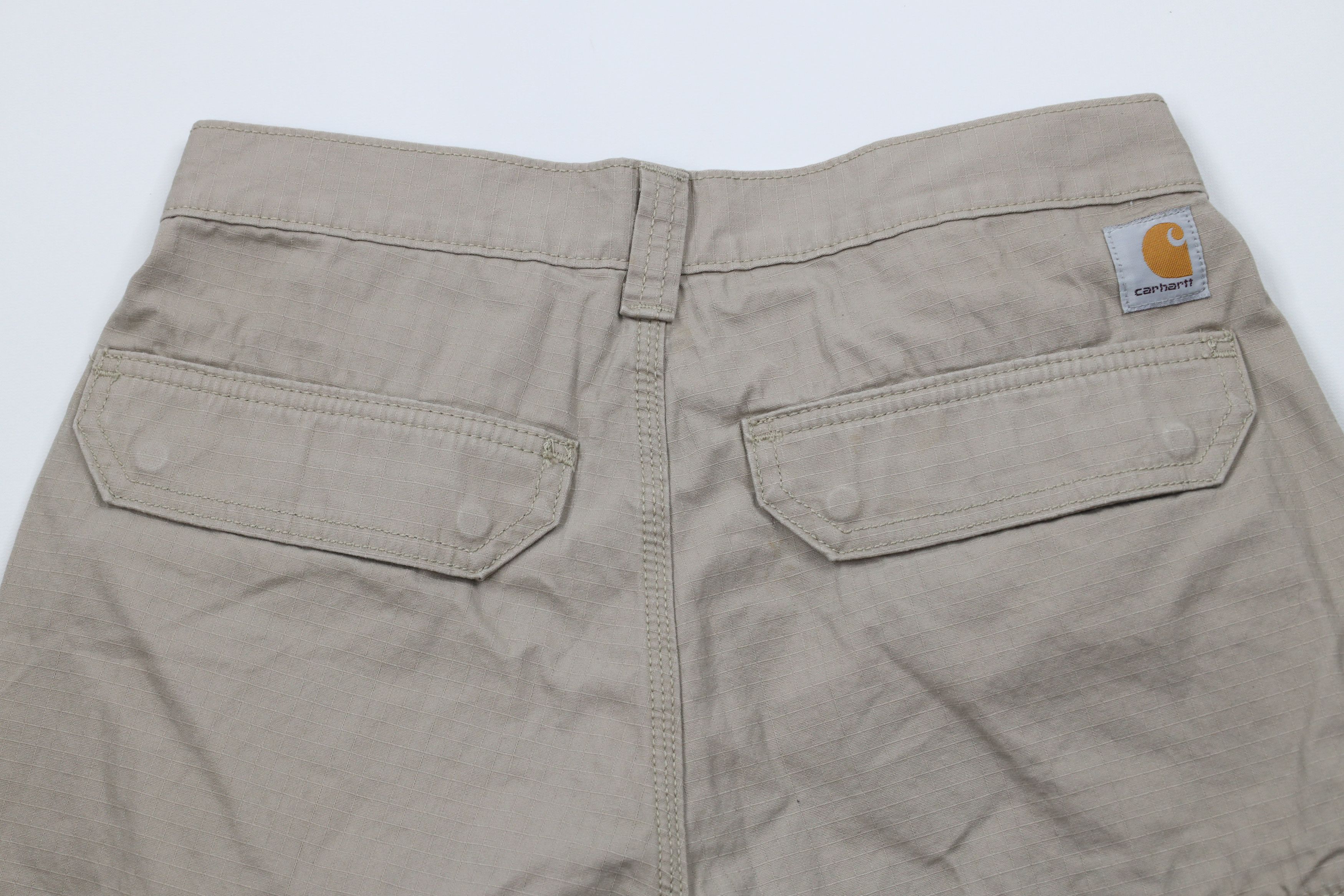 Carhartt × Vintage Vintage Carhartt Spell Out Relaxed Fit Ripstop Shorts Beige Size US 30 / EU 46 - 8 Thumbnail