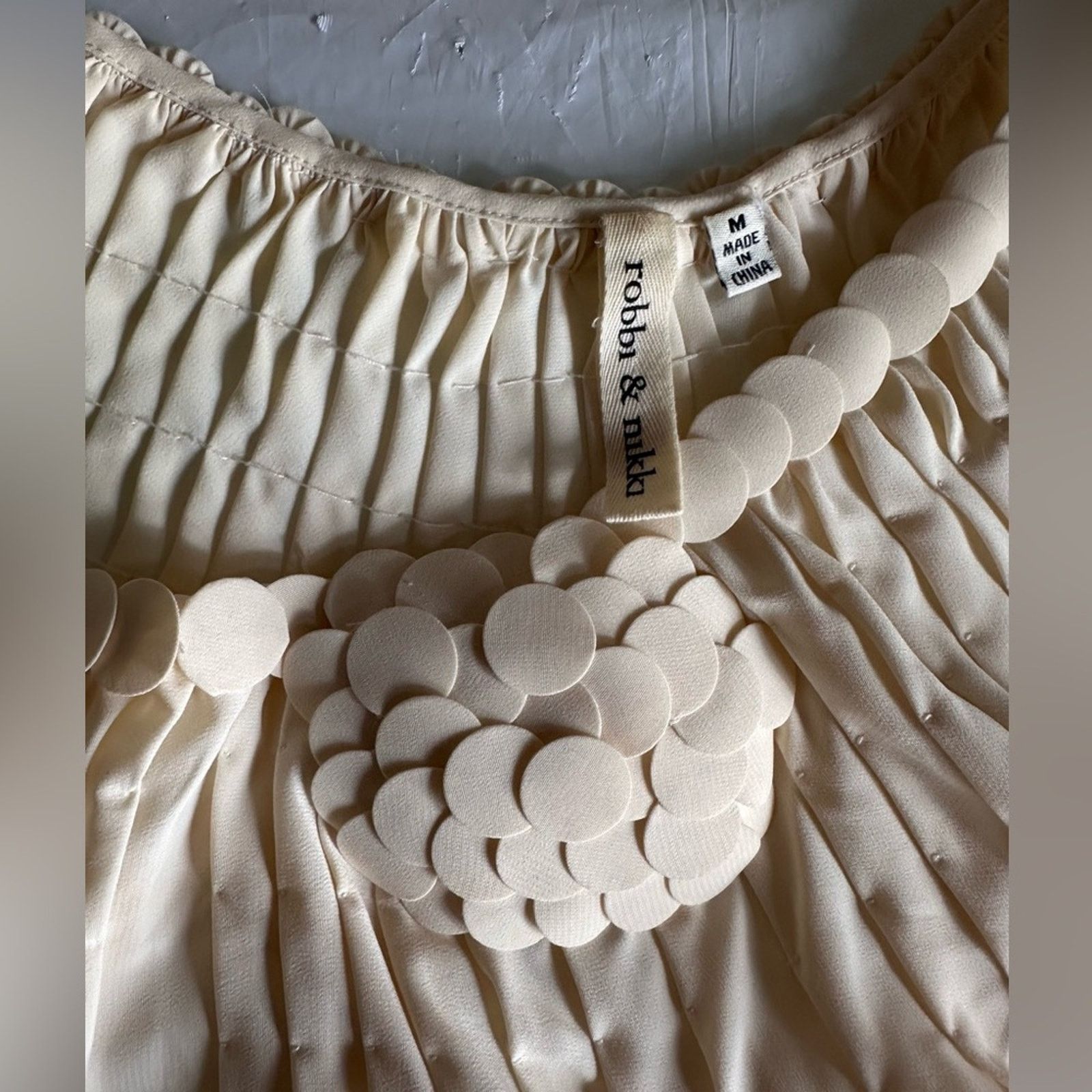 & Other Stories Robbie & Nikki Cream Peasant Blouse M Size M / US 6-8 / IT 42-44 - 3 Thumbnail