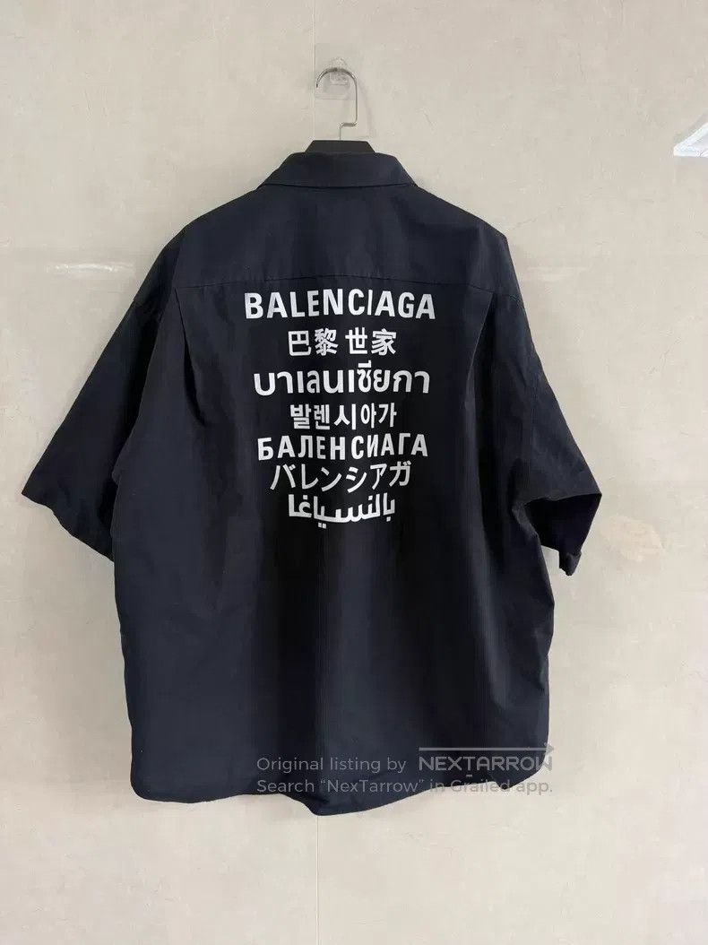 Balenciaga Balenciaga Seven Languages Short Sleeve Shirt Size US XXS / EU 40 - 2 Thumbnail