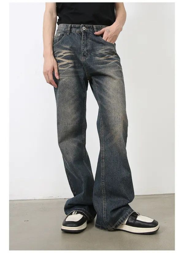 VIBE American high street retro distressed loose flared jeans Size US 32 / EU 48 - 3 Thumbnail