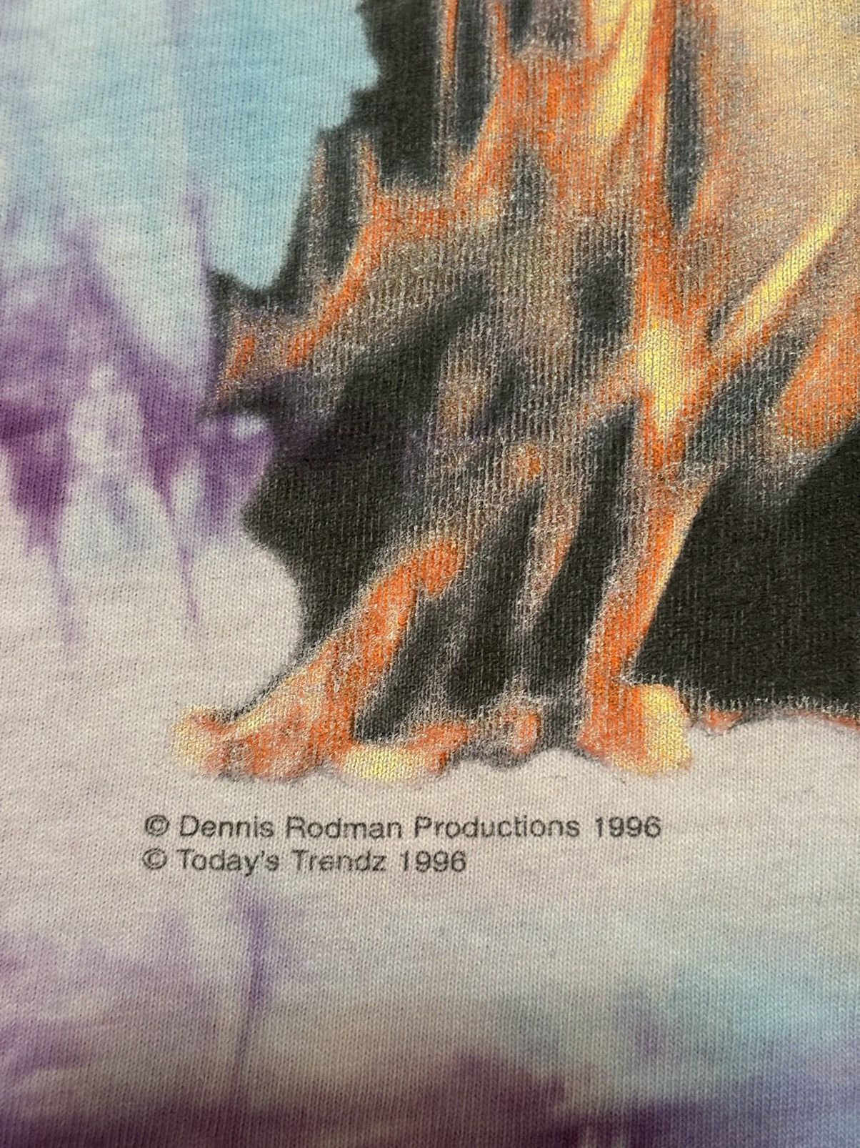 Vintage Rare vintage 90s Dennis Rodman Friends & Family tie dye tee Size US XL / EU 56 / 4 - 6 Thumbnail