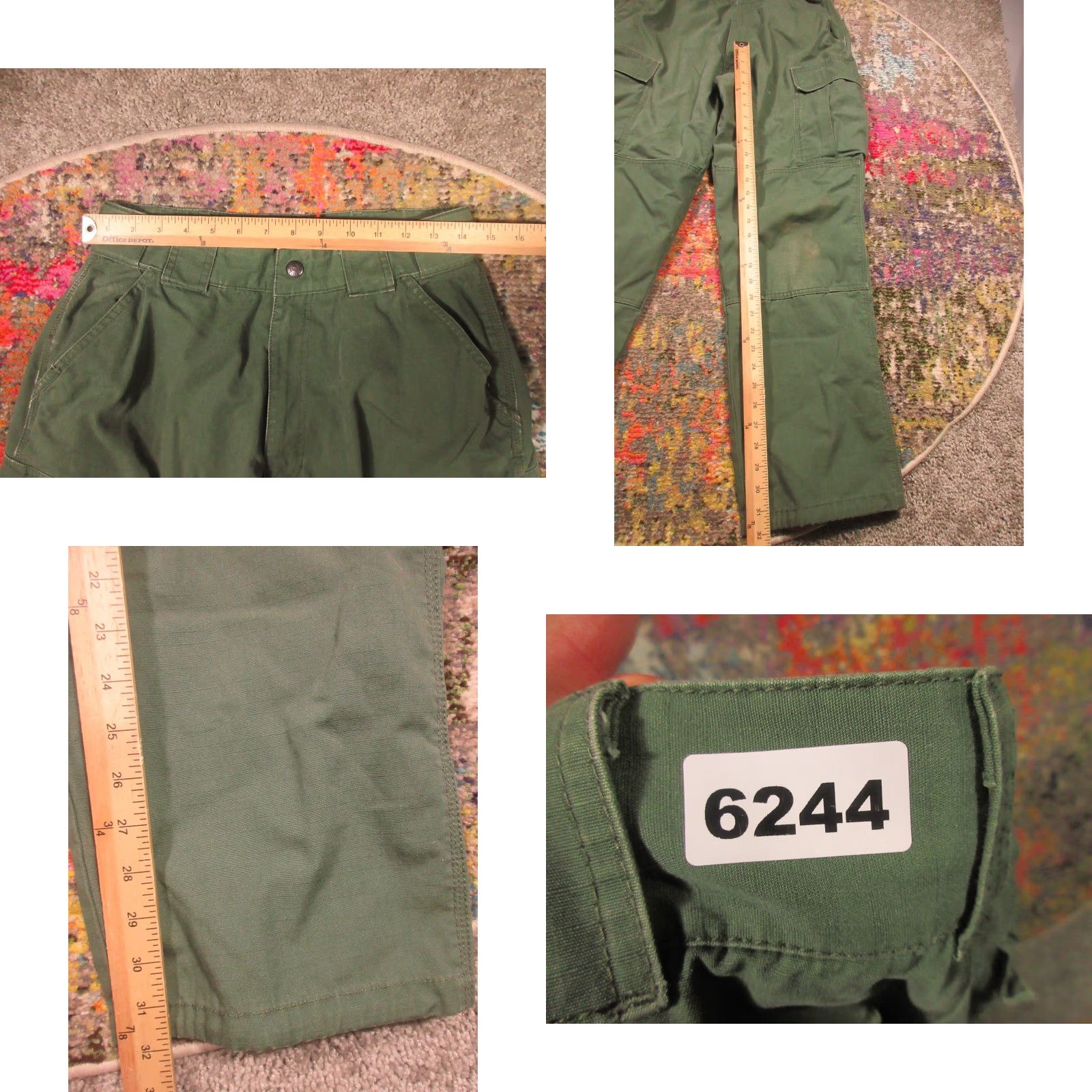 Vintage 5.11 Tactical Series Cargo Pants Men M Green Removable Knee Pads Ripstop Taclite Size US 31 - 8 Thumbnail