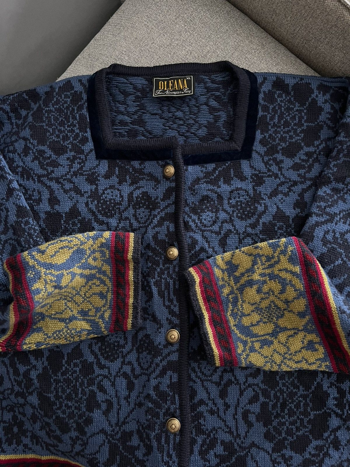 Vintage Vintage Oleana Norwegian Wool Jacquard Cardigan Size US XL / EU 56 / 4 - 5 Thumbnail