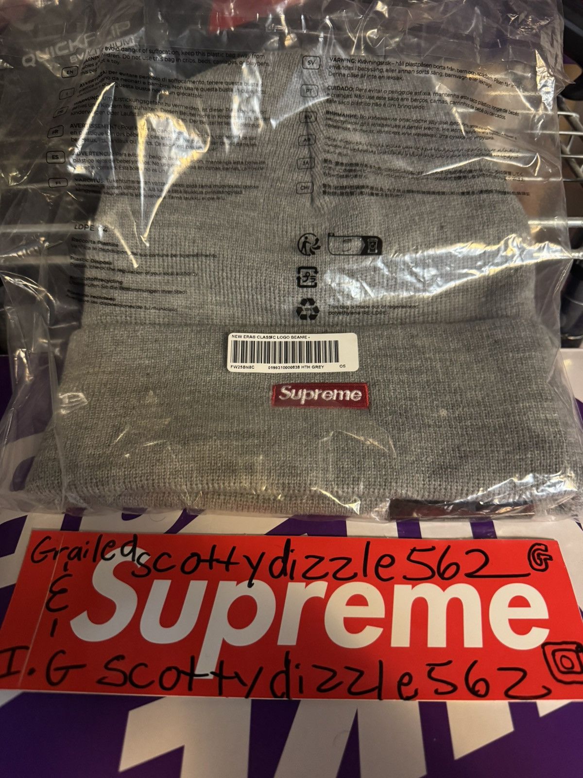 Supreme Supreme New Era Classic Logo Shop Beanie Size ONE SIZE - 3 Thumbnail