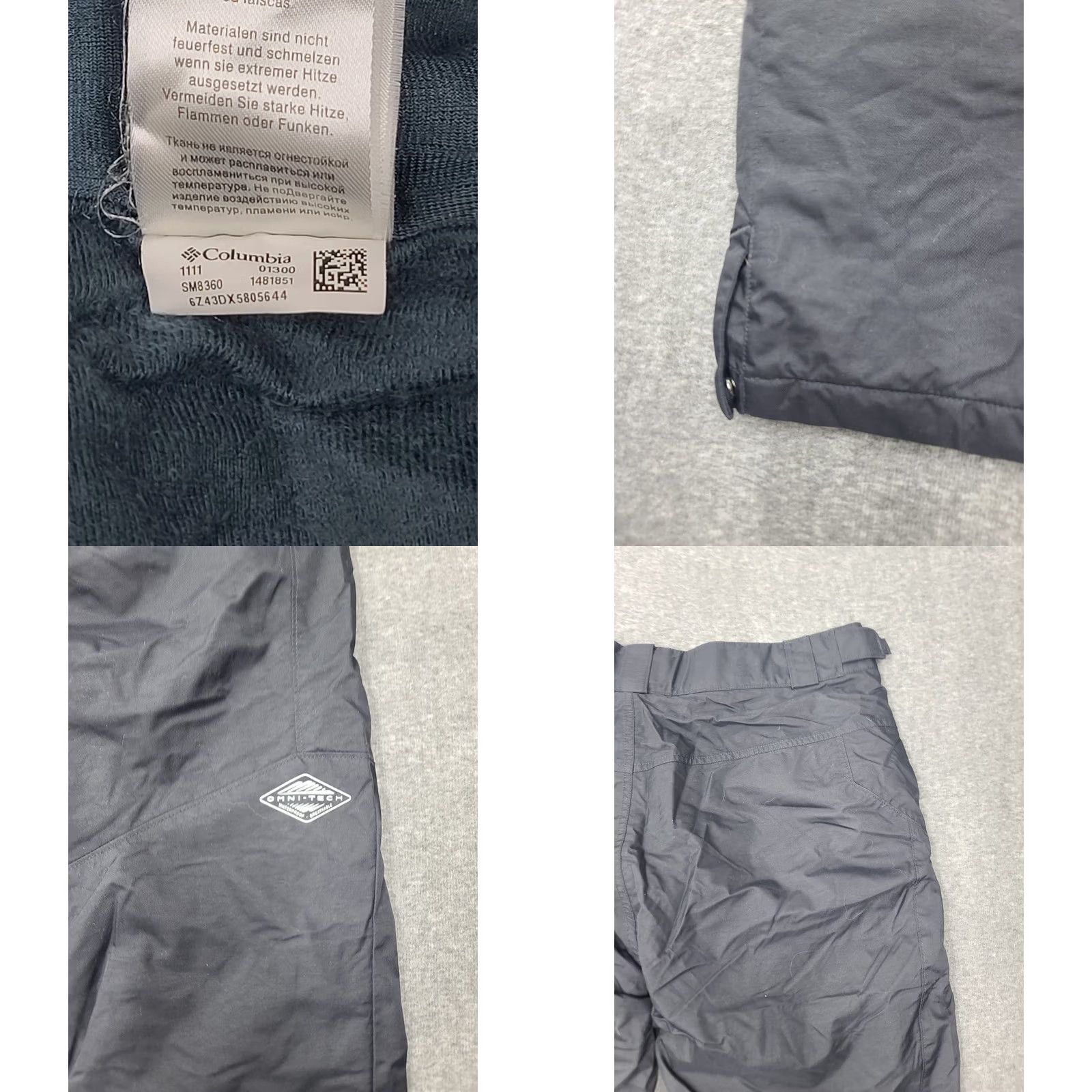 Vintage Columbia Snow Pants Black XL Bugaboo II Omni-Tech Waterproof Insulated Ski Pants Mens XL Black Snow Weatherproof Size US 36 / EU 52 - 9 Thumbnail