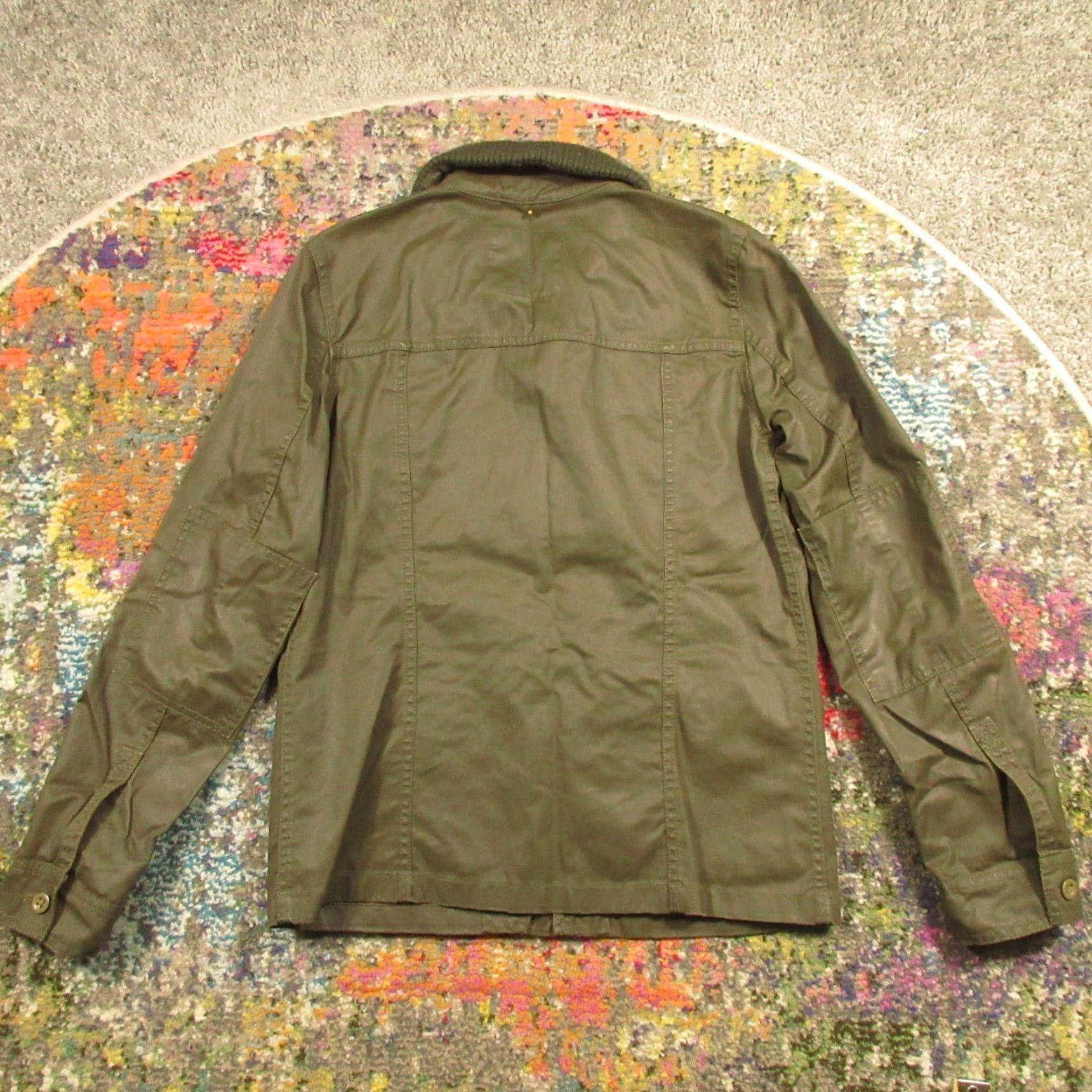J.Crew VINTAGE J.CREW Washed & Aged Utility Jacket XS Brown Waxed Cotton Field Barn Coat Size XS / US 0-2 / IT 36-38 - 2 Thumbnail