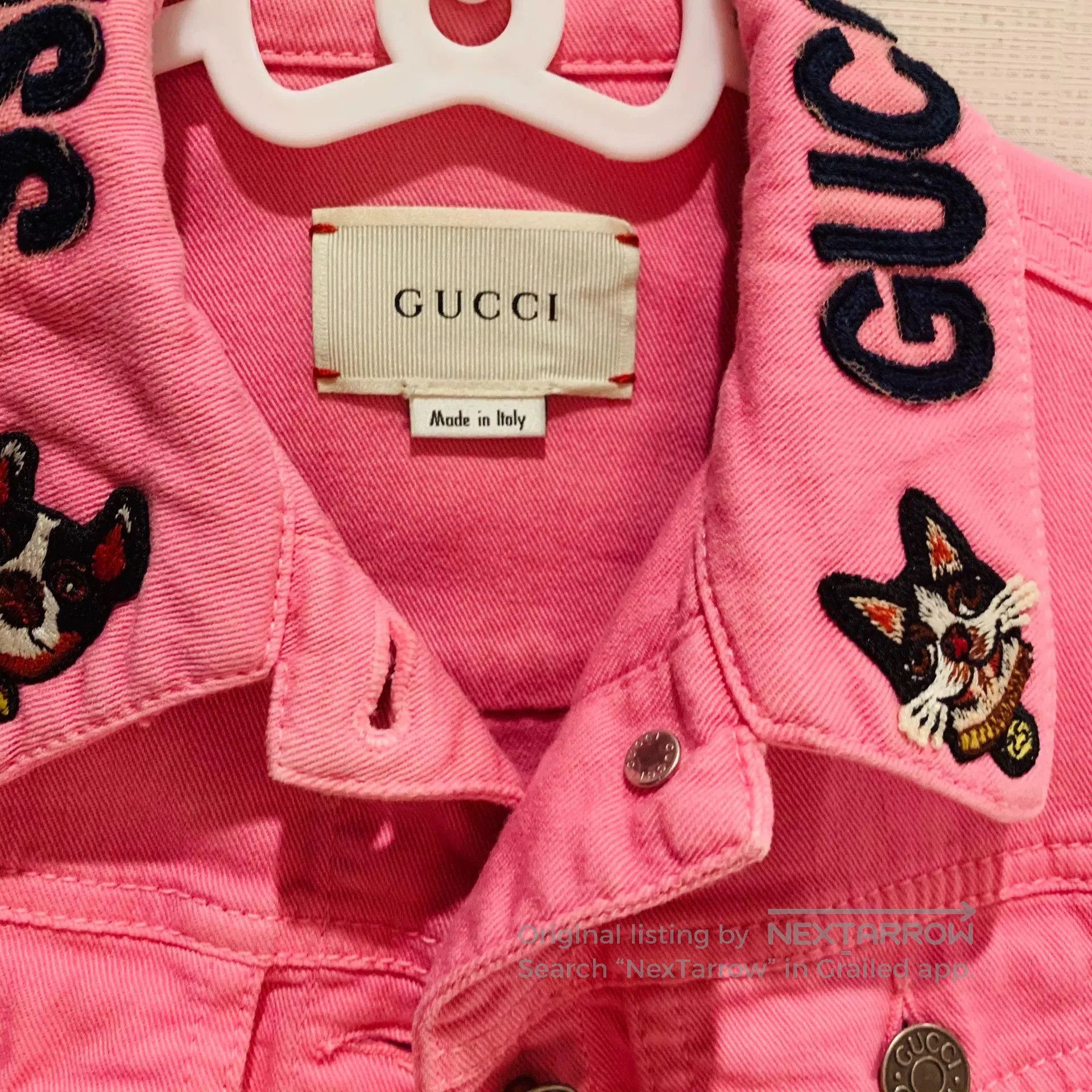 Gucci Gucci Pink Denim Jacket Size 5. Size XXL / US 16-18 / IT 52-54 - 2 Thumbnail