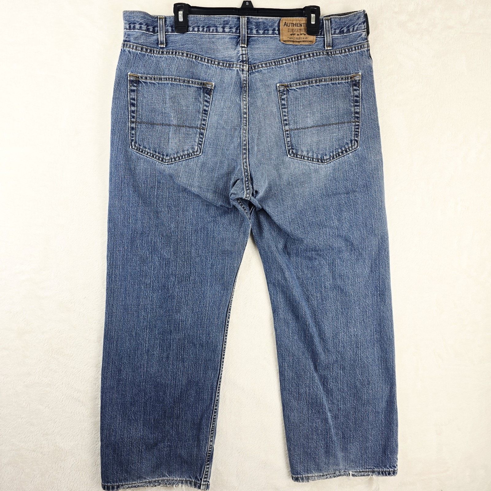 Levi's Levis Authentics Signature Jeans Mens 40x30 Blue Loose Fit Size US 40 / EU 56 - 8 Thumbnail