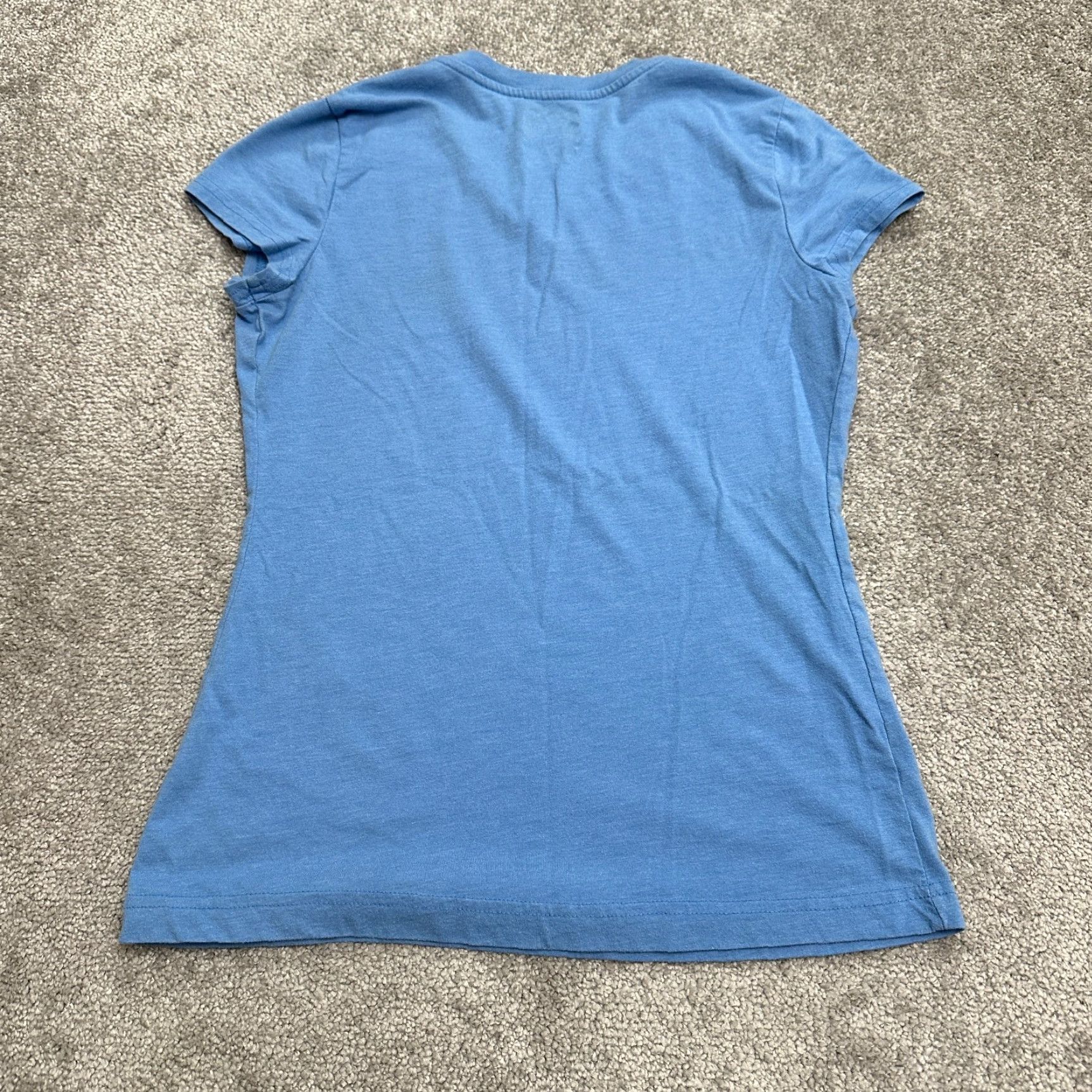 Champion C9 Champion Women's Small Blue Short Sleeve V-Neck T-Shirt, Casual Lightweight Cotton Tee Size S / US 4 / IT 40 - 2 Thumbnail