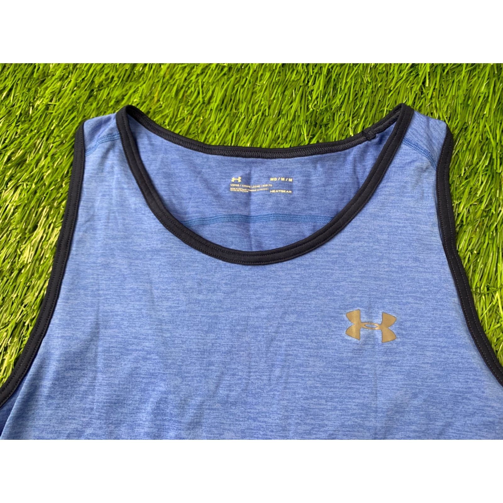 Under Armour Under Armour HeatGear 2018 Vest Shirt Men M Navy Blue Black Sleeveless Tank Jersey Base Layer Sports 2018 Size US M / EU 48-50 / 2 - 3 Thumbnail