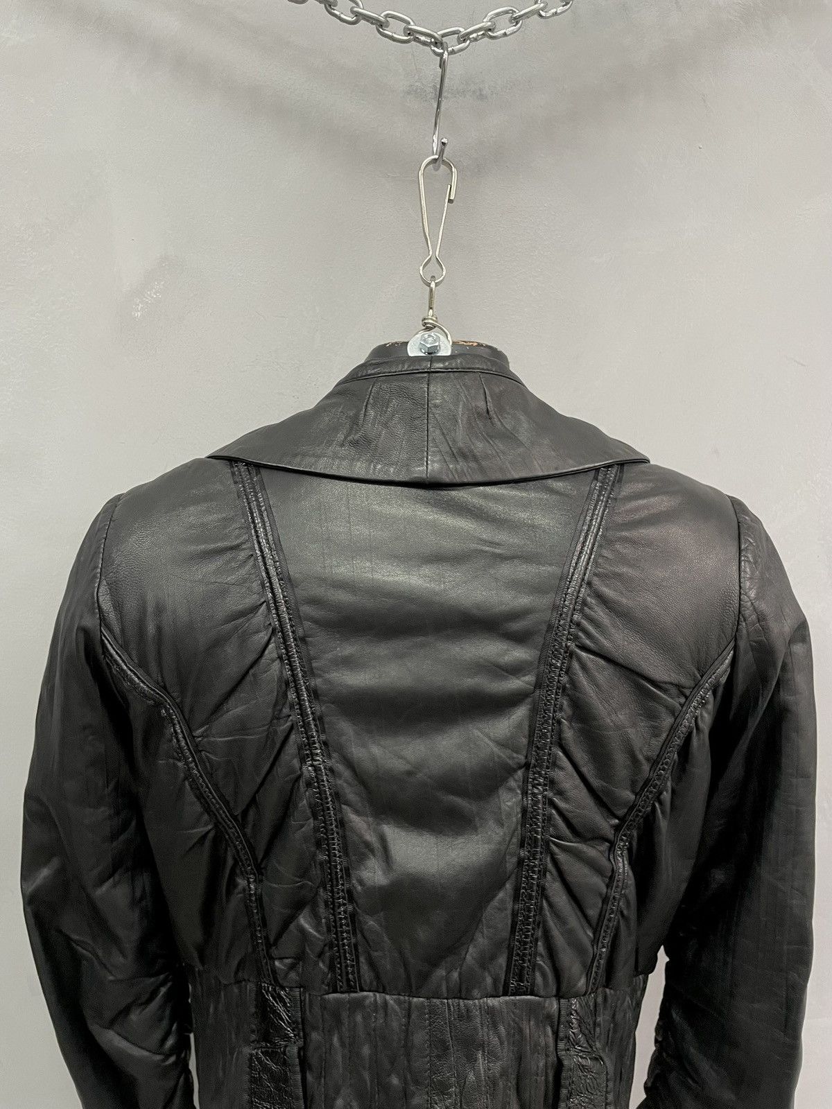 14th Addiction cropped with pockets Jacket Gothic leather Biker Avantgarde Size US S / EU 44-46 / 1 - 10 Thumbnail