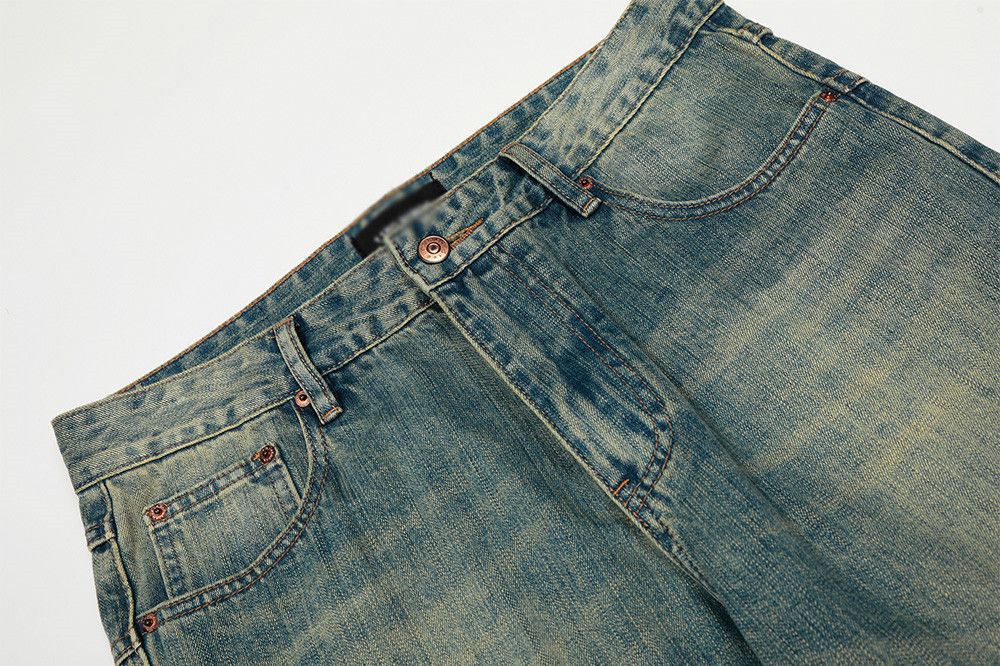 Vintage Retro distressed casual punk gradient washed denim jeans Size US 32 / EU 48 - 3 Thumbnail