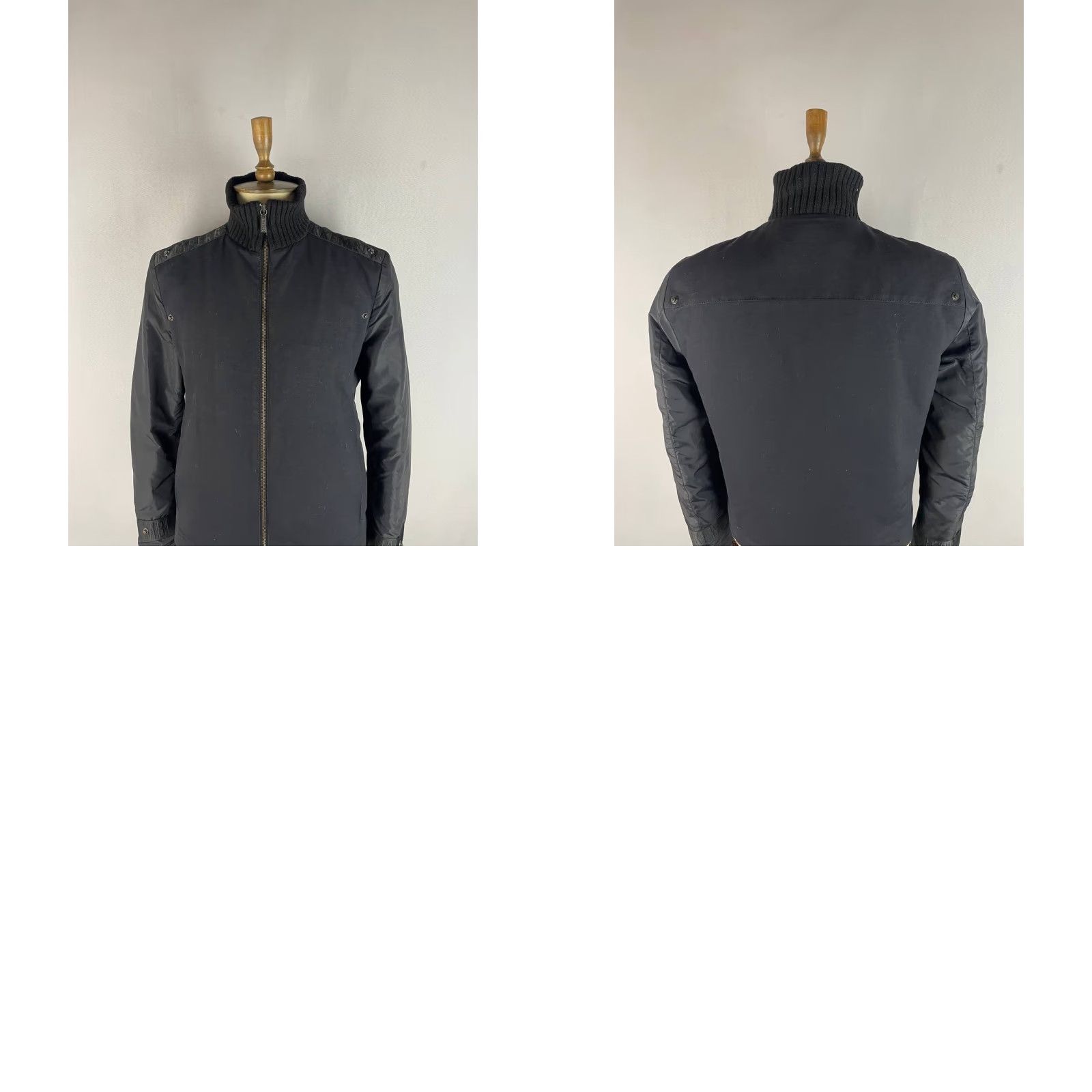 Vintage Bikkembergs Mens Bomber Jacket Black Cotton Full Zip M Regular Size Jacket Size US M / EU 48-50 / 2 - 10 Thumbnail