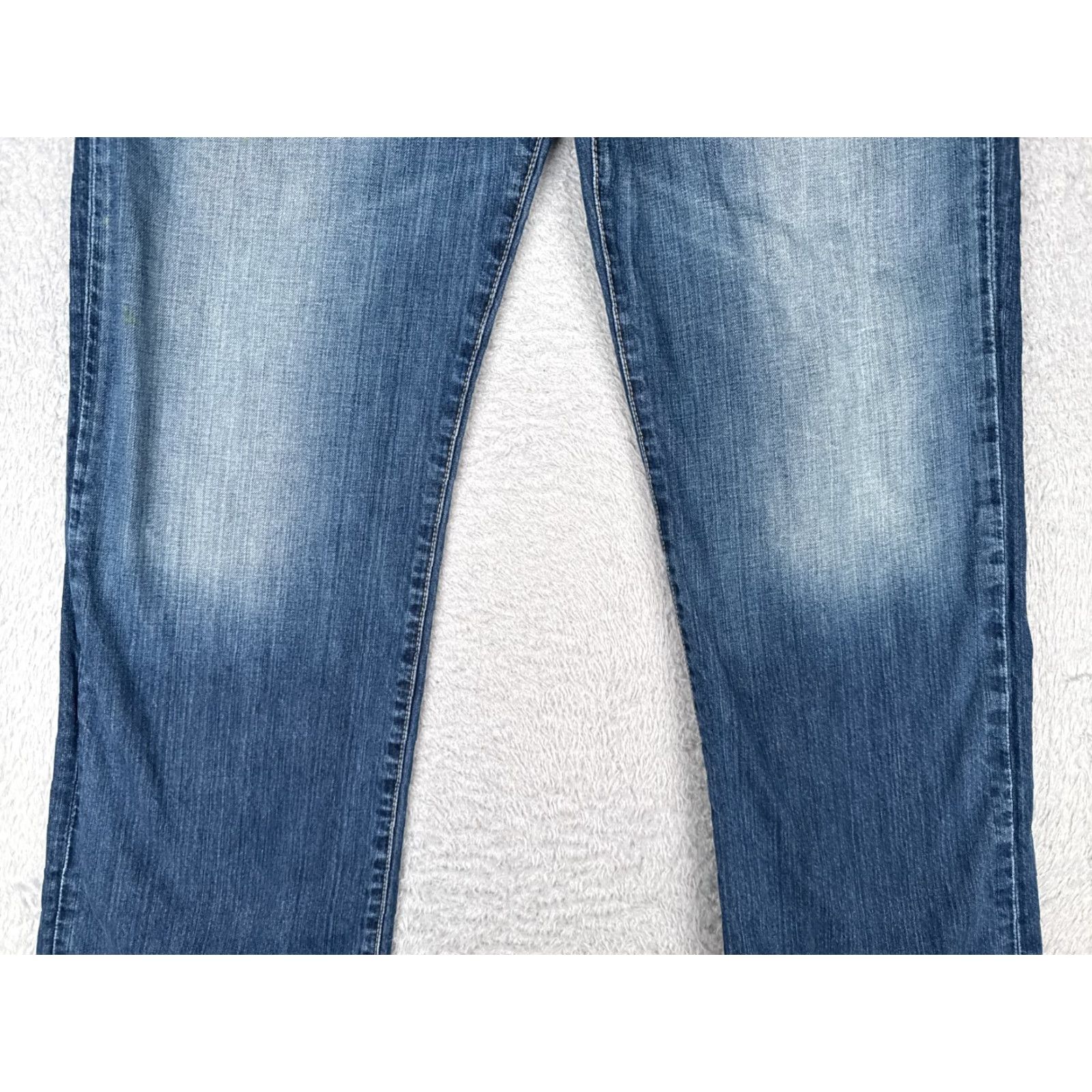 Lucky Brand VINTAGE Lucky Brand Jeans Mens 36x33 Blue Denim Bootcut Ashbury 181 100% Cotton Size US 36 / EU 52 - 3 Thumbnail
