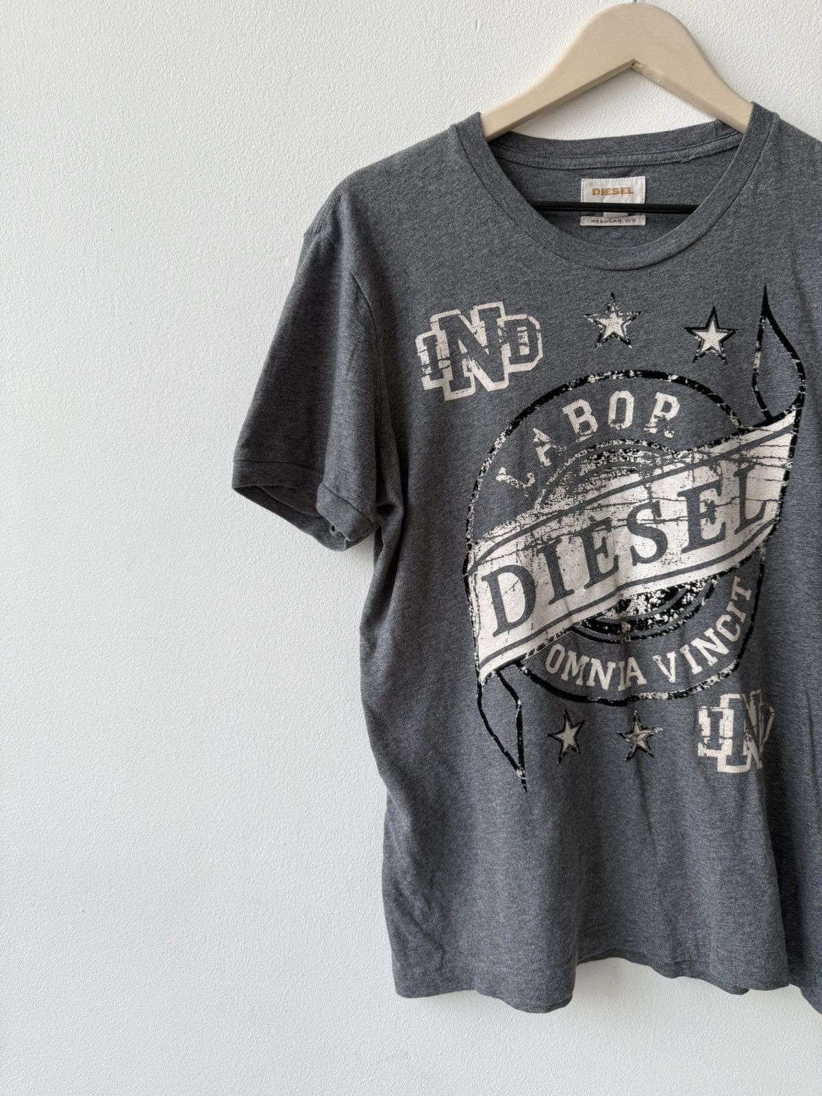 Diesel × Vintage Diesel Big Logo Gray T Shirt Size US M / EU 48-50 / 2 - 3 Thumbnail