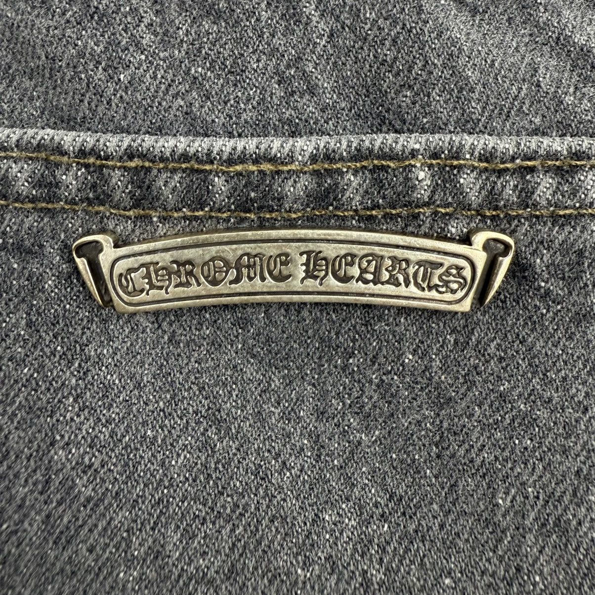 Chrome Hearts Chrome Hearts Grey Levi‘s 501 Black Patch Denim Size US 31 - 6 Thumbnail