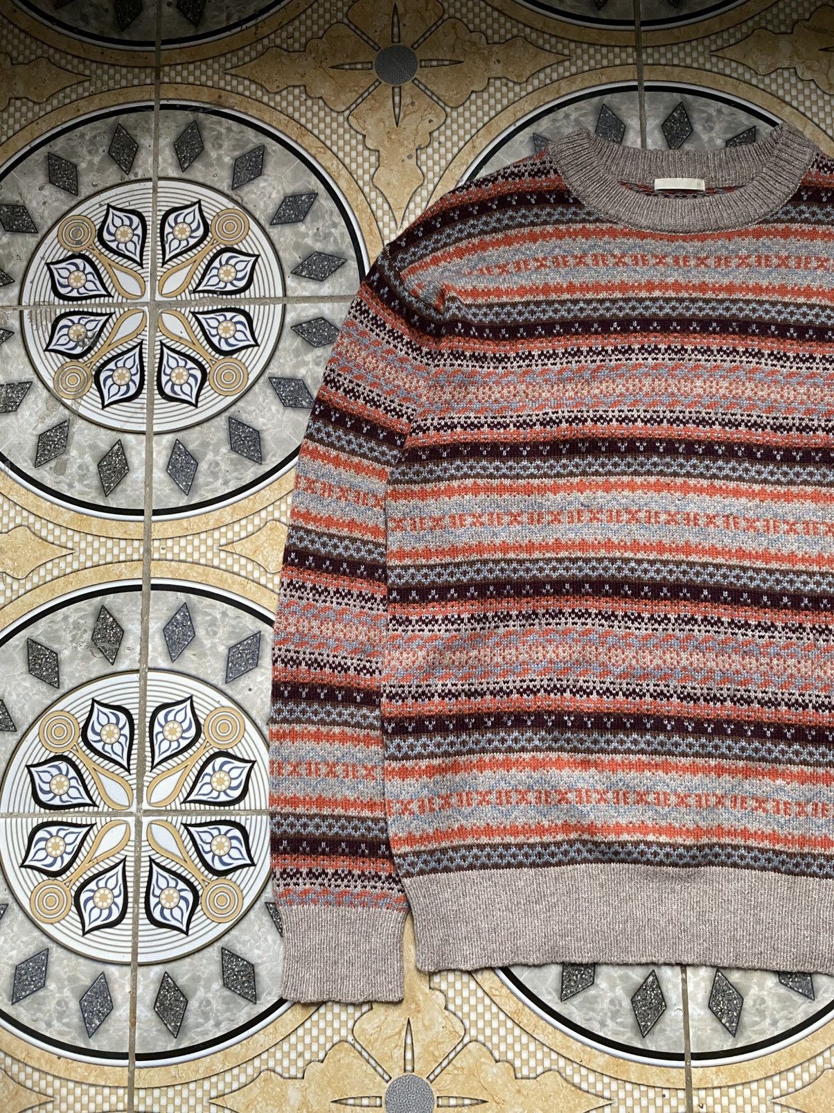 Other Vintage 90's GU Japan Fair Isle Knit Winter Streetwear Size US M / EU 48-50 / 2 - 3 Thumbnail