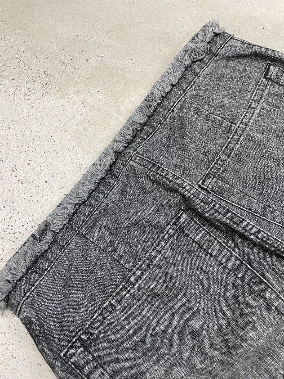 Issey Miyake Zucca Vintage Waist Wide Leg Flare Denim Paint Mark Size US 29 - 14 Thumbnail