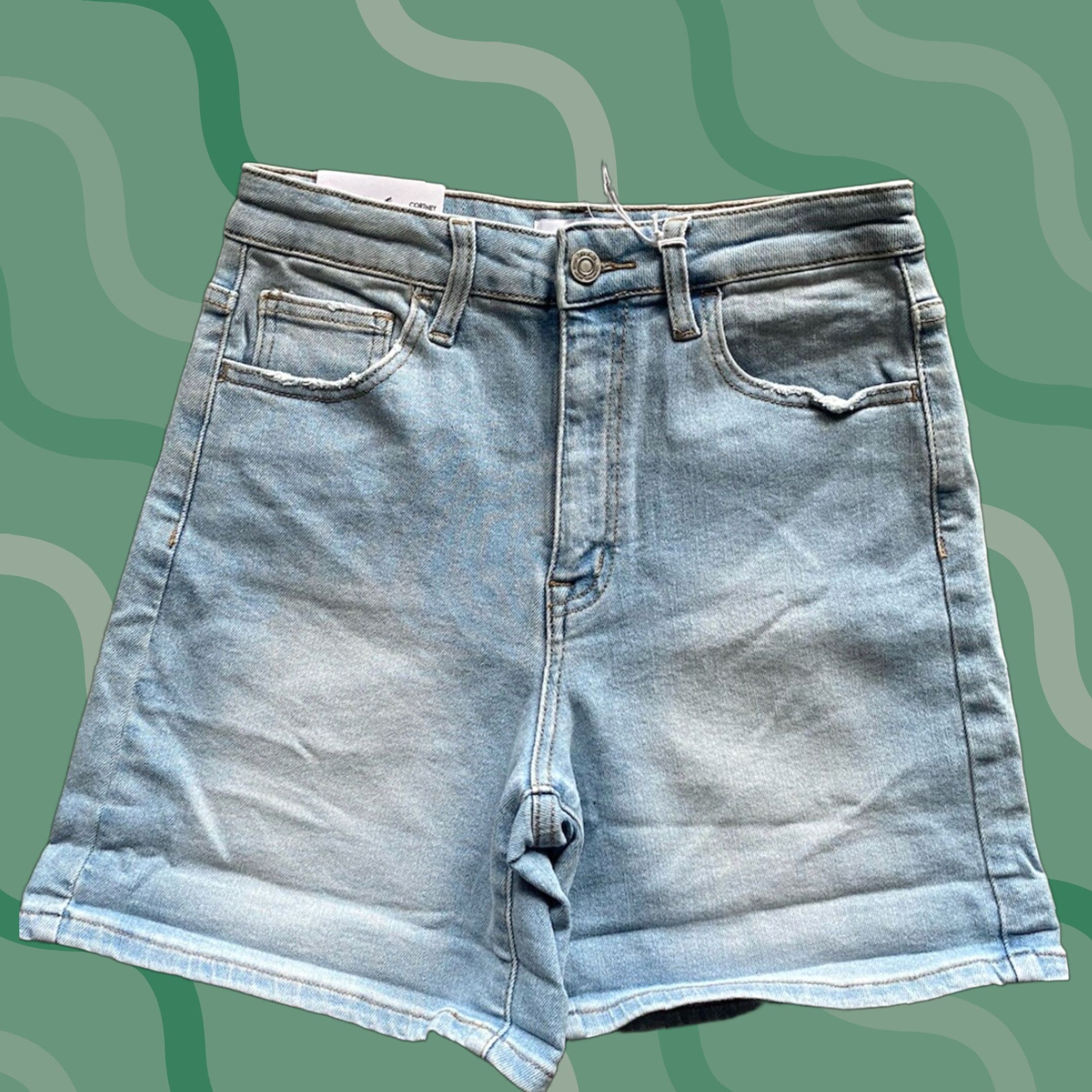 Denime Vervet Cortney Stretch Mom Shorts Women’s M Blue Denim Size 32" / US 10 / IT 46 - 1 Thumbnail