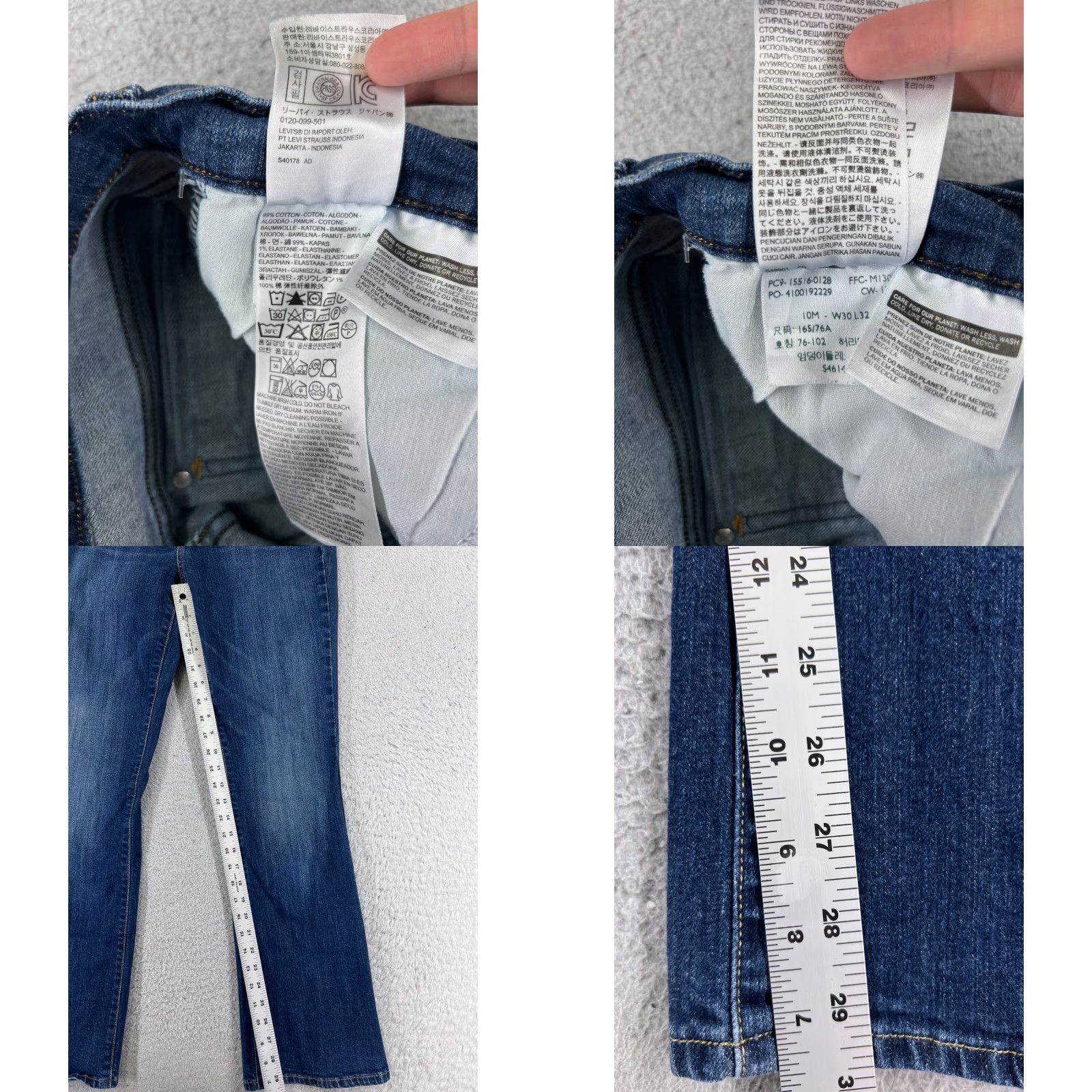 Levi's Levi's 500 Series Women's Bootcut Jeans Size 10 Mid Rise Light Wash Denim Cotton Blend Plus Size Size 32" / US 10 / IT 46 - 8 Thumbnail