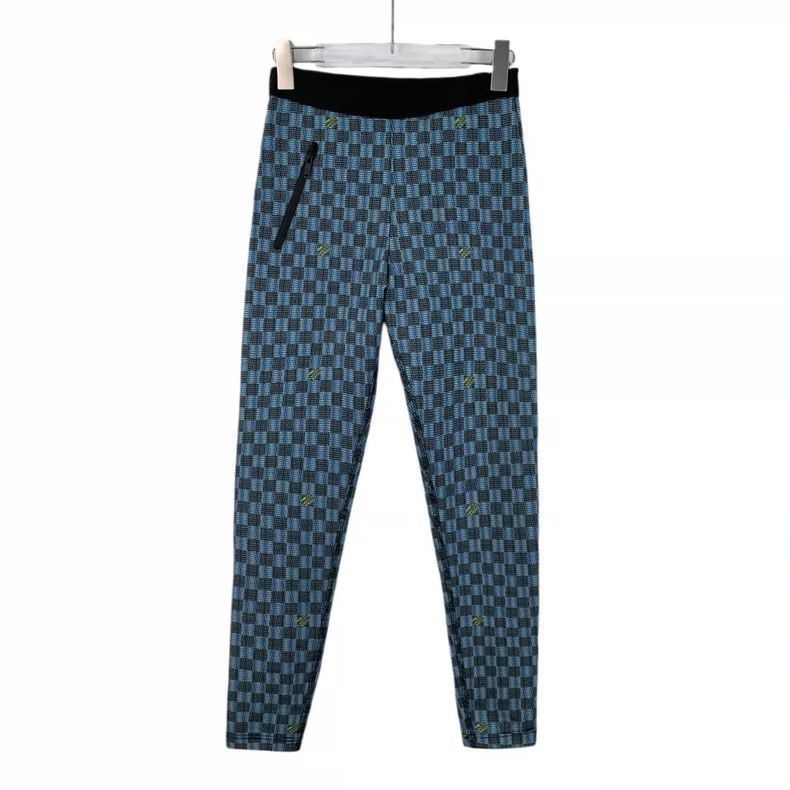 Louis Vuitton Louis Vuitton Blue Checkerboard Casual Skinny Bottom Pants Size US 36 / EU 52 - 1 Thumbnail