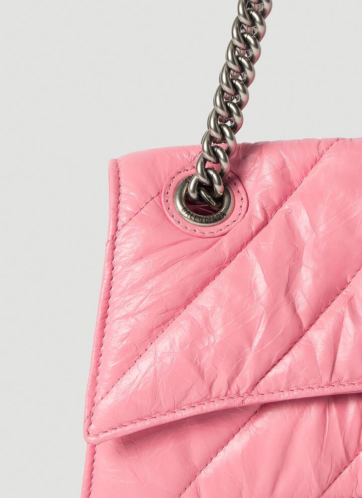 Balenciaga o1bcso1str0924 Size: OS / Crush Small Chain Bag Quilted Pink Size ONE SIZE - 3 Thumbnail