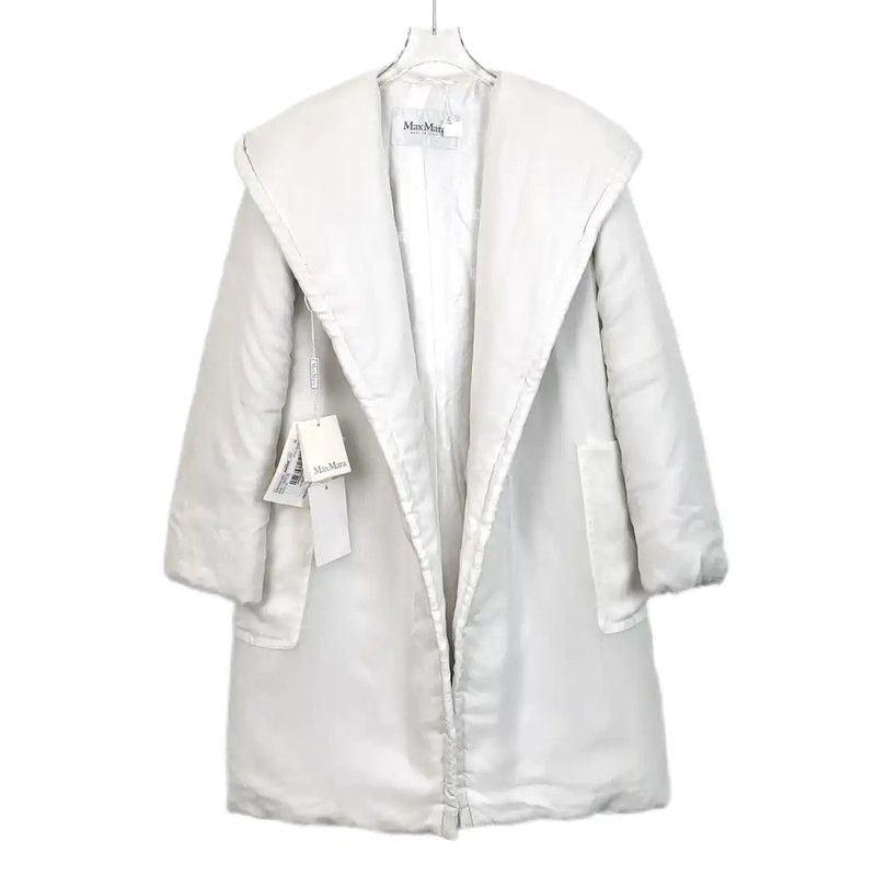 Max Mara MaxMara White Silk Women's Cotton Jacket 0089 Size S / US 4 / IT 40 - 1 Thumbnail