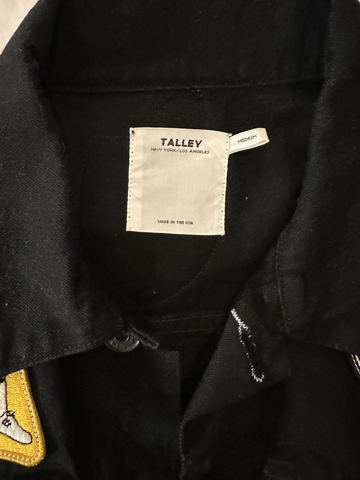 Designer Talley Black Patches Jean Jacket Size M / US 6-8 / IT 42-44 - 4 Thumbnail