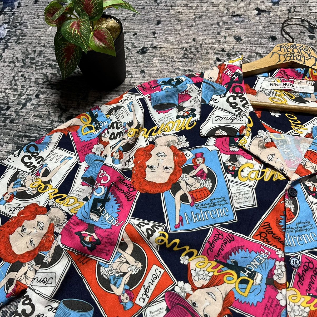 Designer × Japanese Brand 🔥Nine Nuts By Nissy Naked Girl Full Print Shirts Button Up Size US XL / EU 56 / 4 - 3 Thumbnail