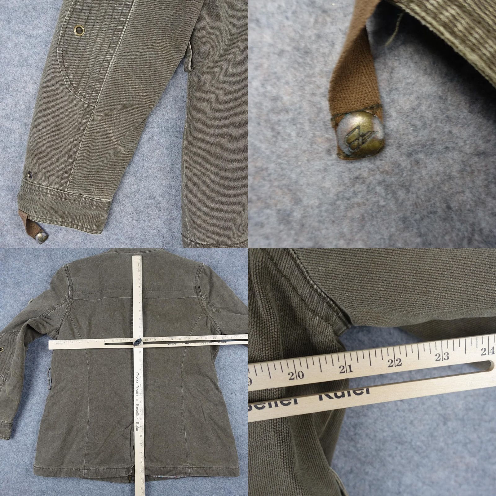 Buffalo David Bitton Buffalo David Bitton Jacket Womens XL Brown Corduroy Military Studded Pockets Size XL / US 12-14 / IT 48-50 - 9 Thumbnail